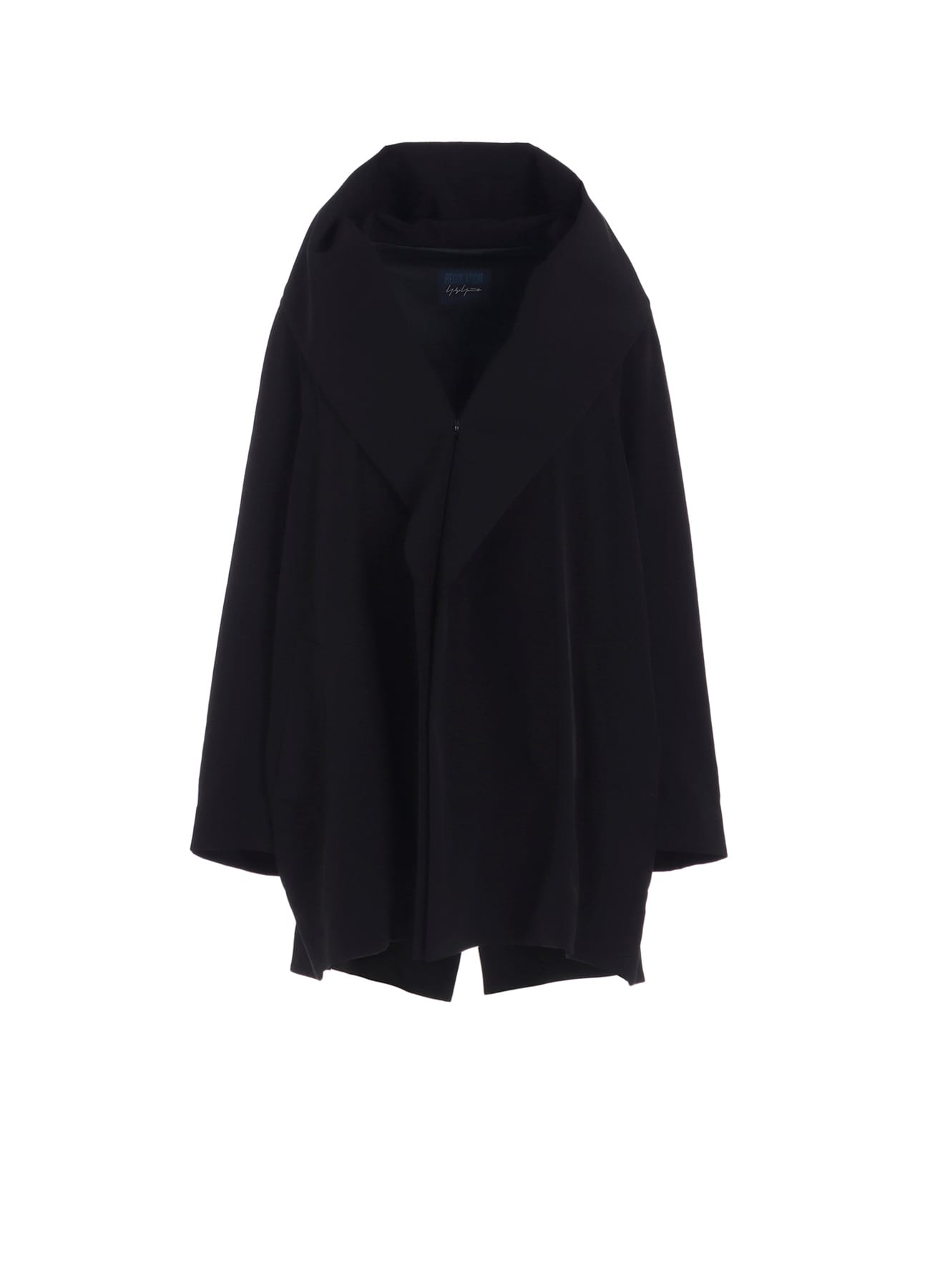 TA/PE CREPE DE CHINE HOODED CAPE COAT
