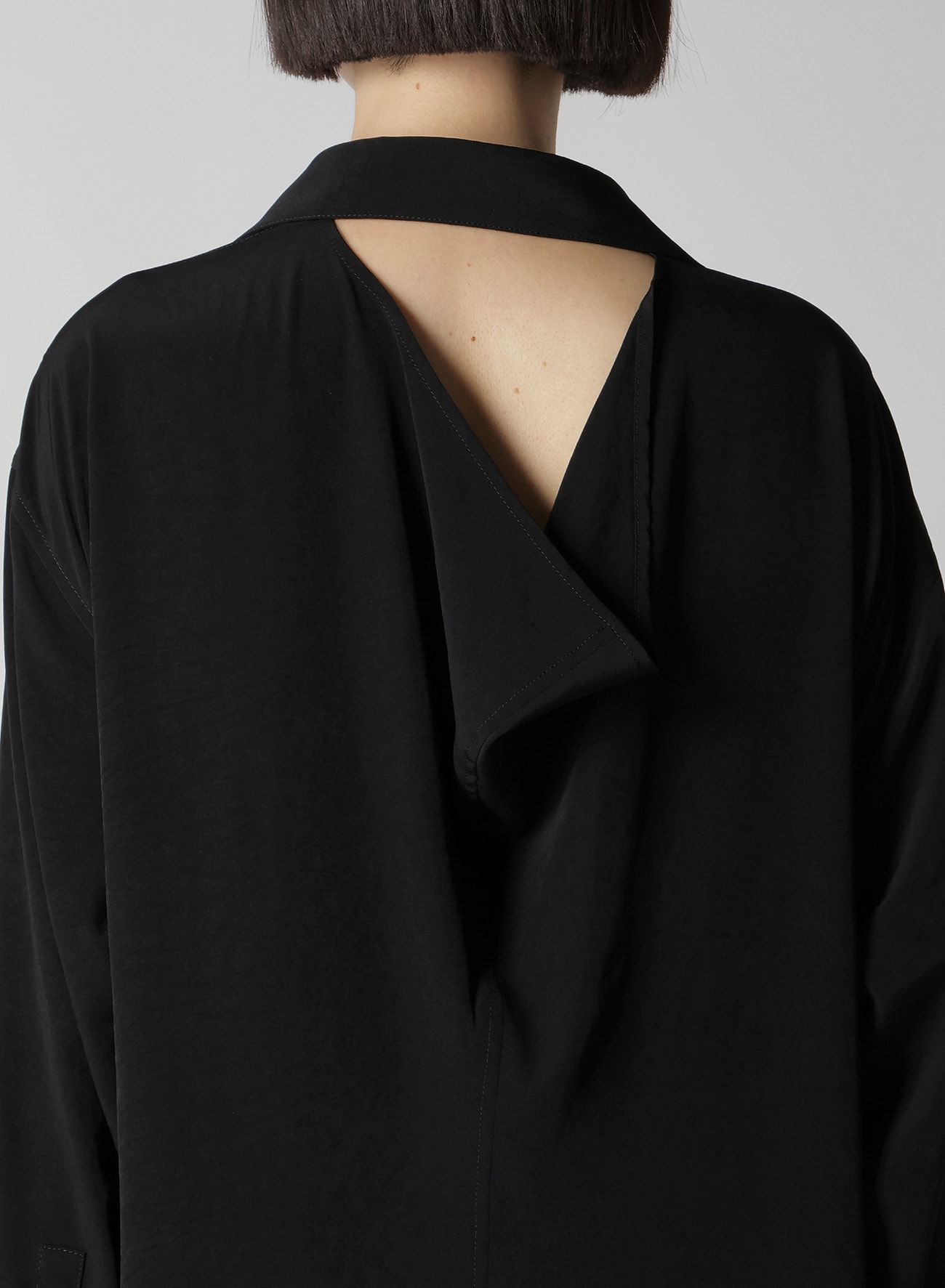 TA/PE CREPE DE CHINE RELAXED FIT SHIRT DRESS