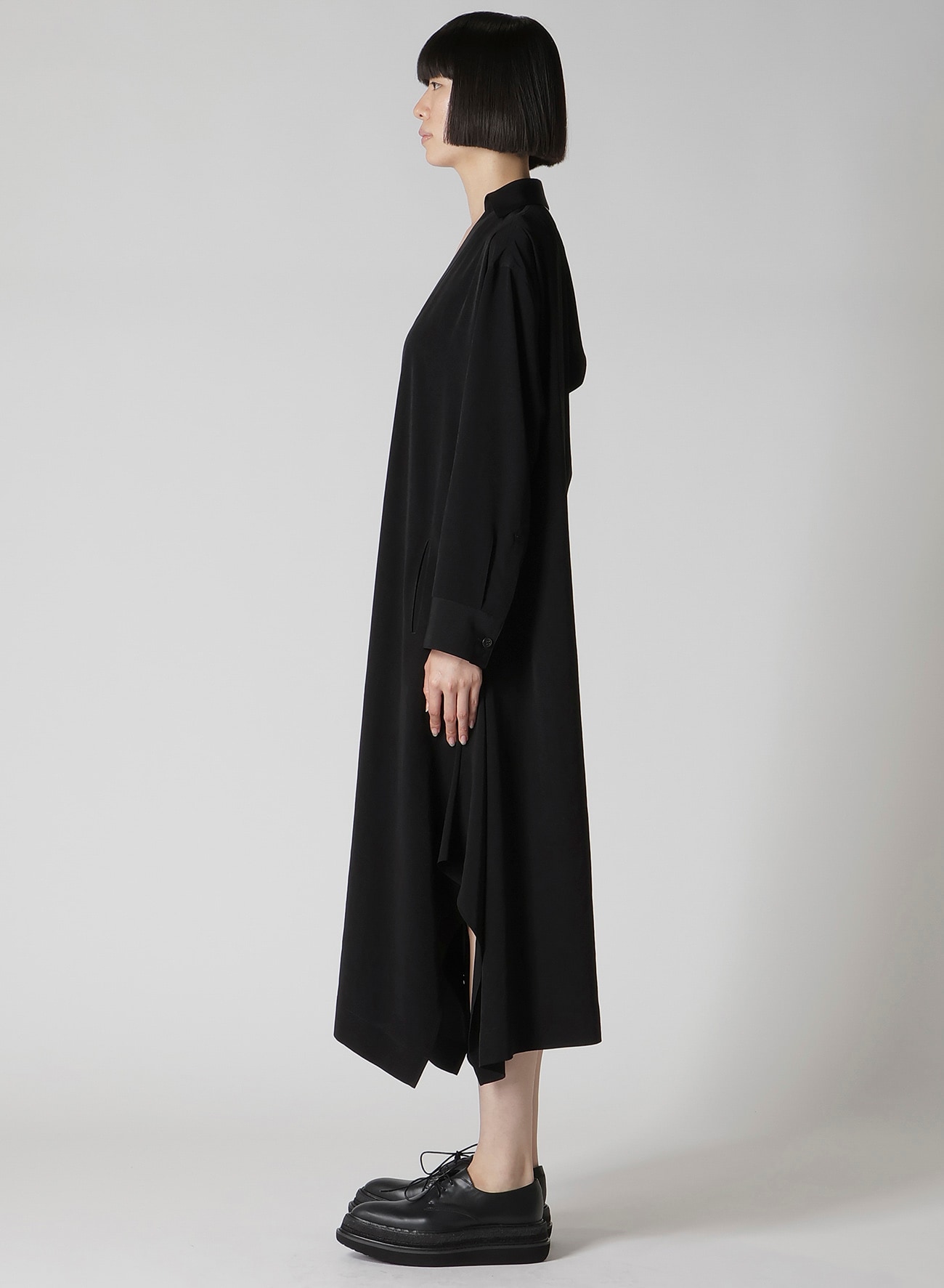 TA/PE CREPE DE CHINE RELAXED FIT SHIRT DRESS