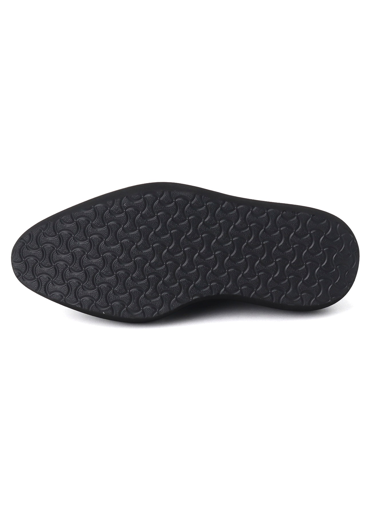 SMOOTH LEATHER BLK FLATFORM PLAIN TOE SHOES