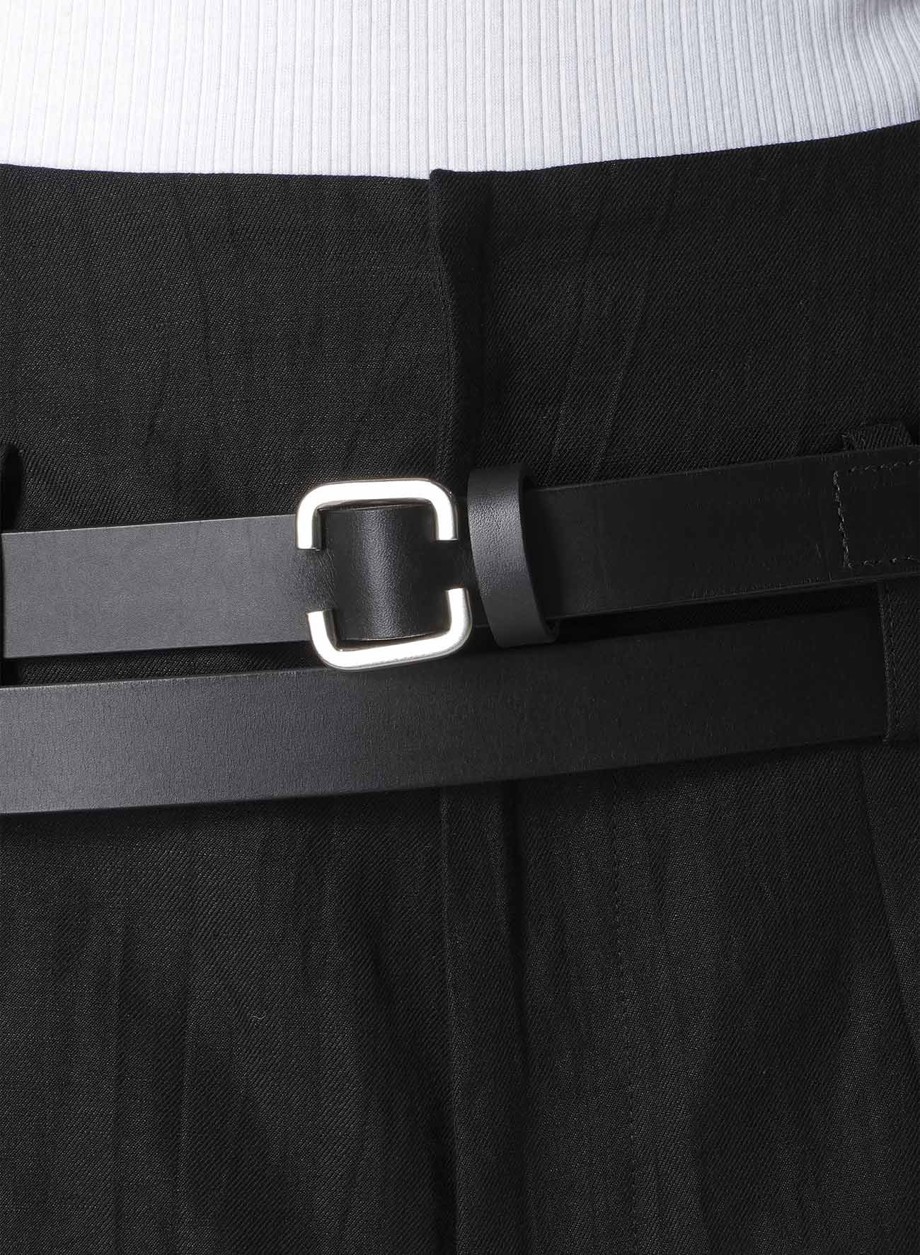 MATT SOFT OIL LEATHER LONG LENGTH BELT