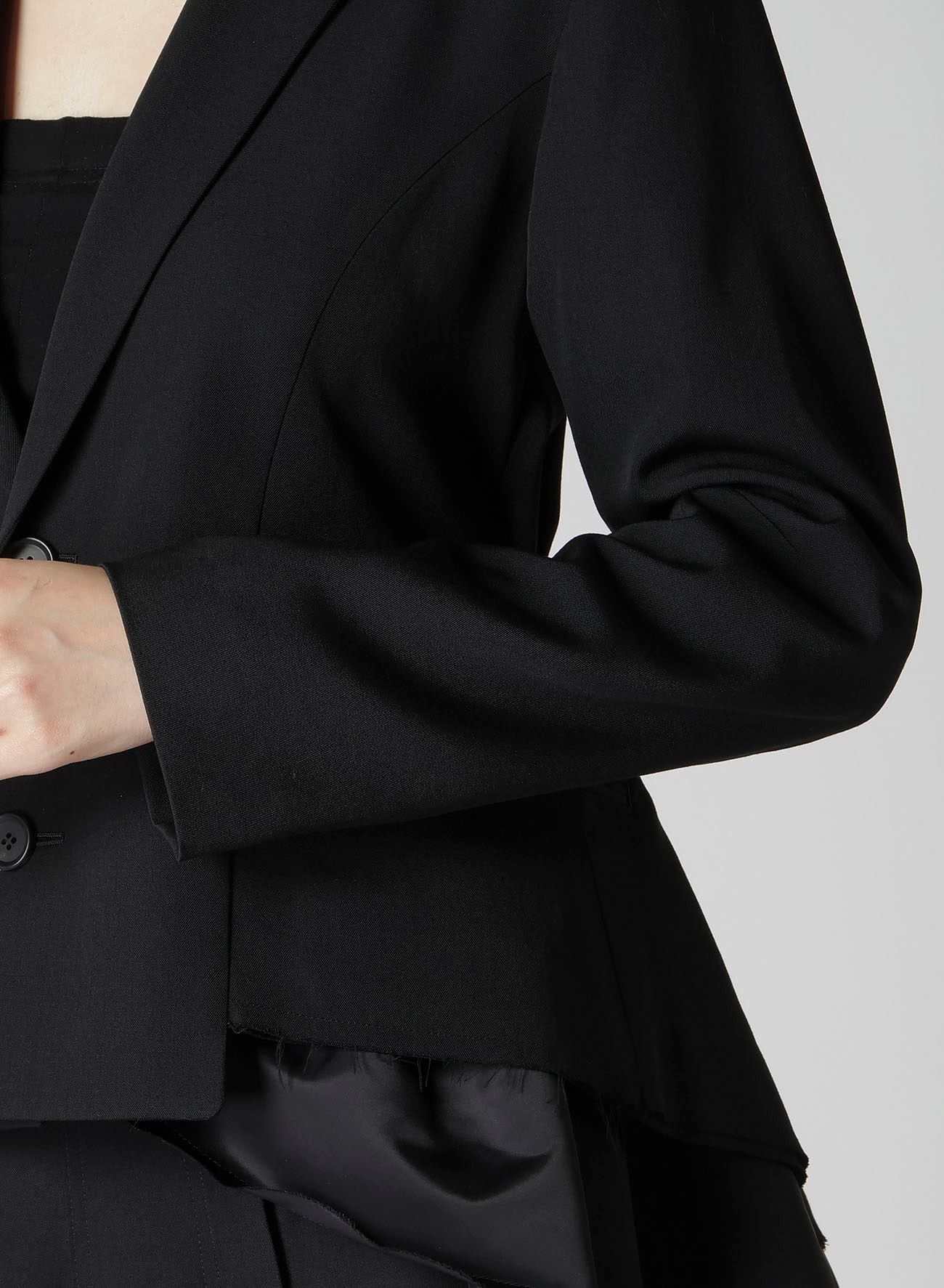 GABARDINE PEPLUM JACKET