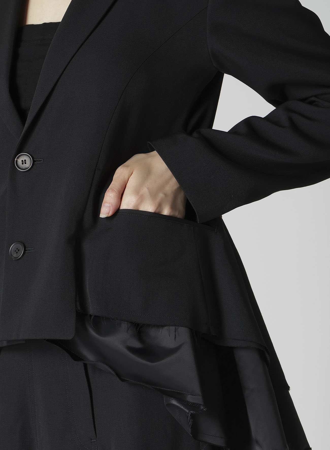 GABARDINE PEPLUM JACKET