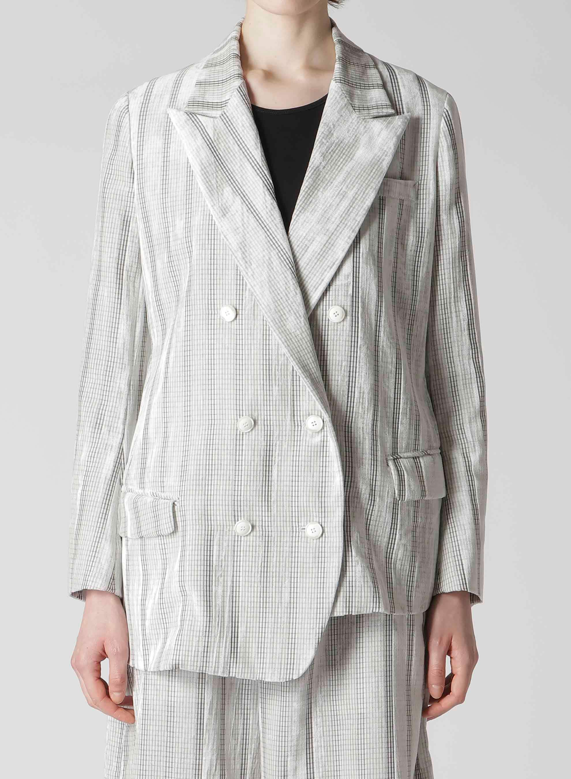 OPAL FINISHING VELVET ASYMMETRY DOUBLE B JACKET