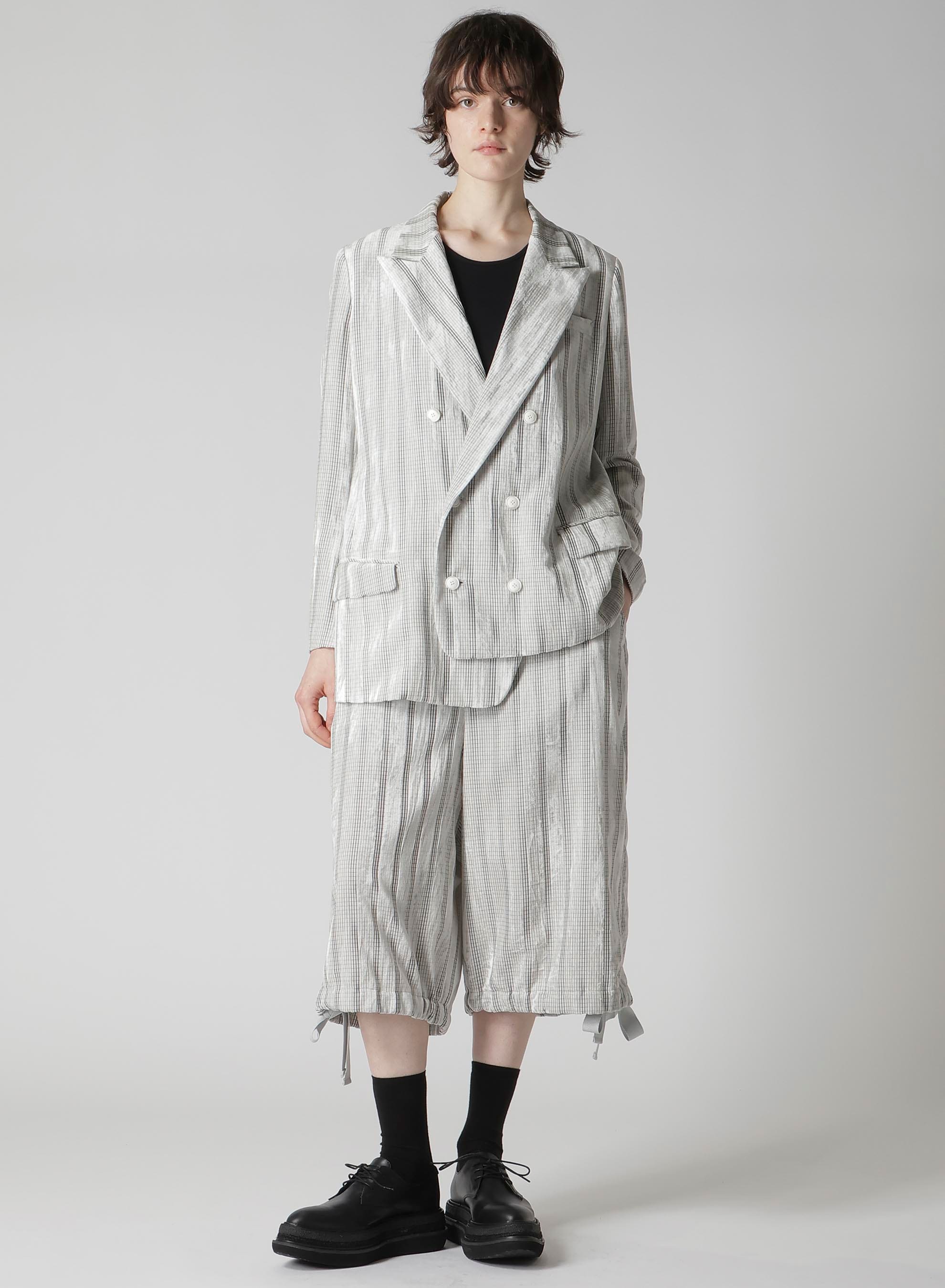 OPAL FINISHING VELVET ASYMMETRY DOUBLE B JACKET
