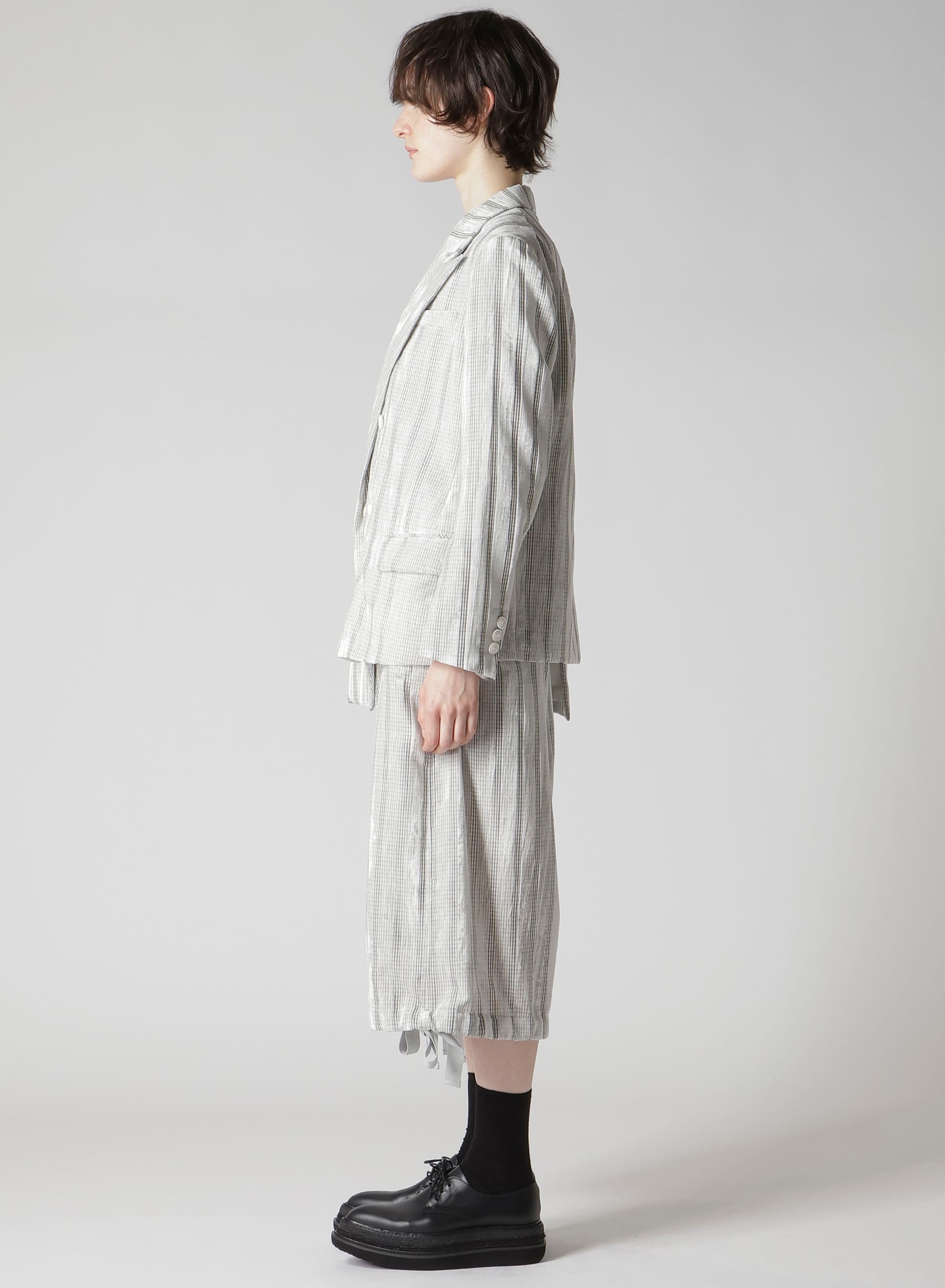 OPAL FINISHING VELVET ASYMMETRY DOUBLE B JACKET