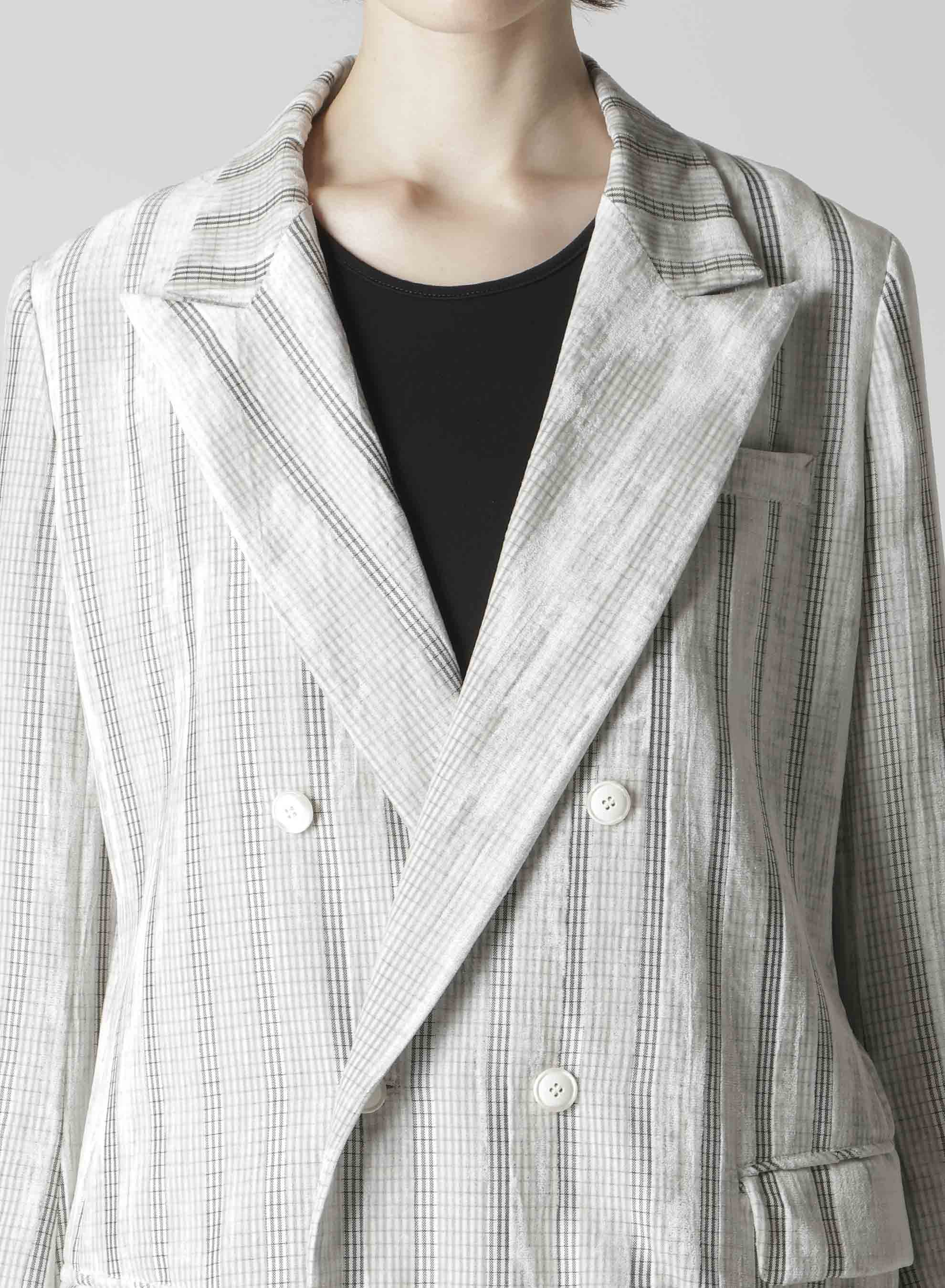 OPAL FINISHING VELVET ASYMMETRY DOUBLE B JACKET