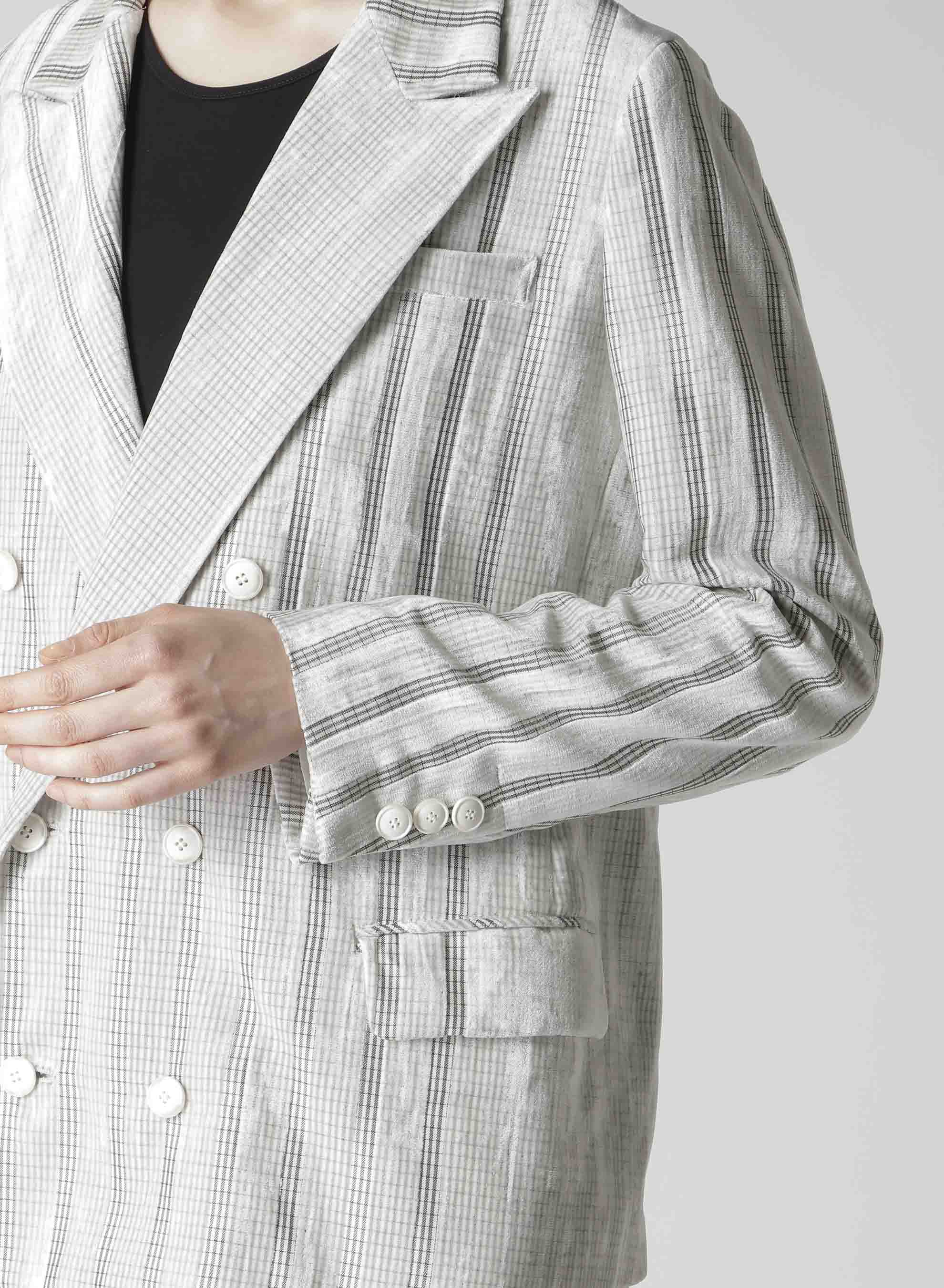 OPAL FINISHING VELVET ASYMMETRY DOUBLE B JACKET