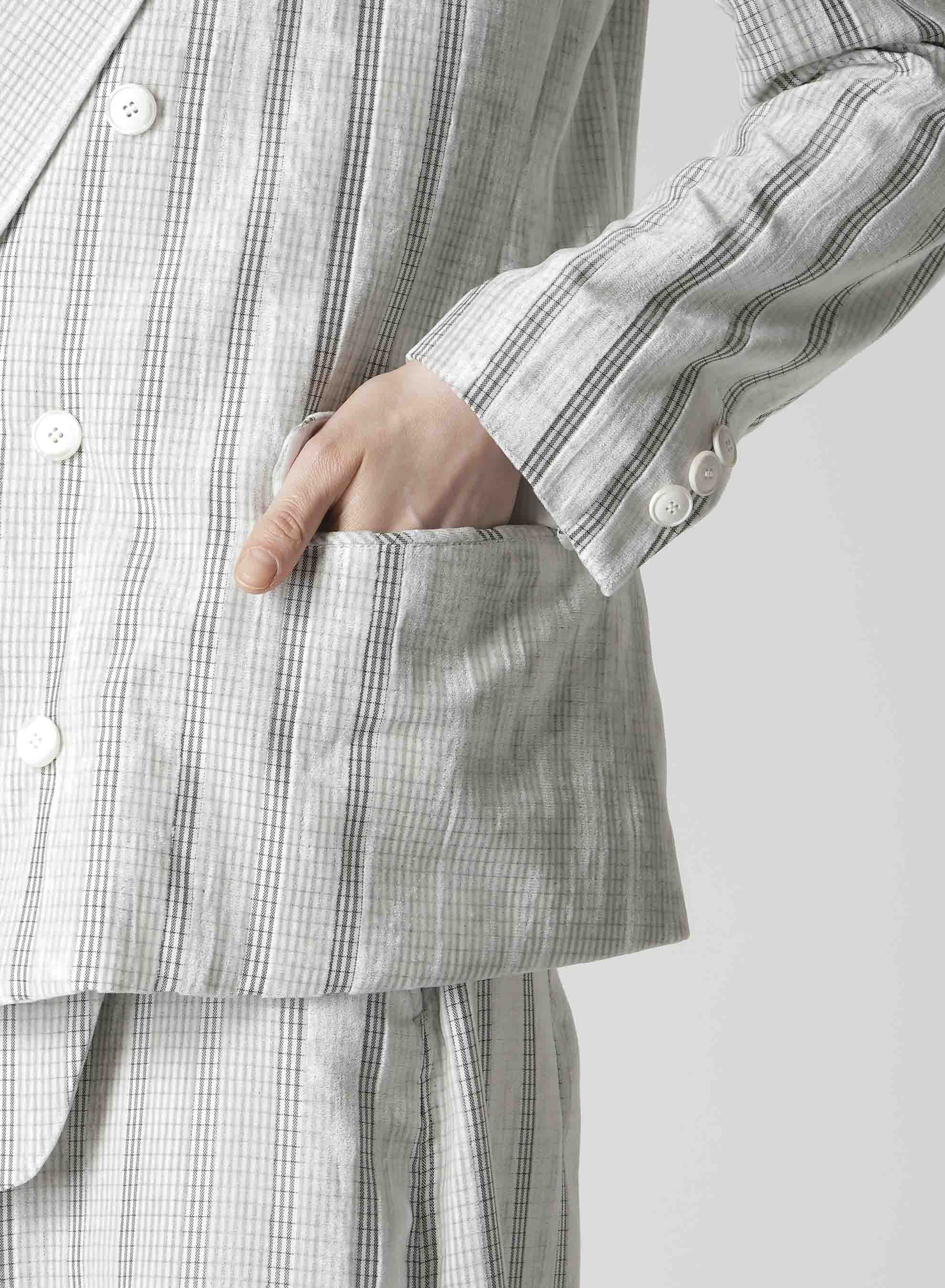 OPAL FINISHING VELVET ASYMMETRY DOUBLE B JACKET