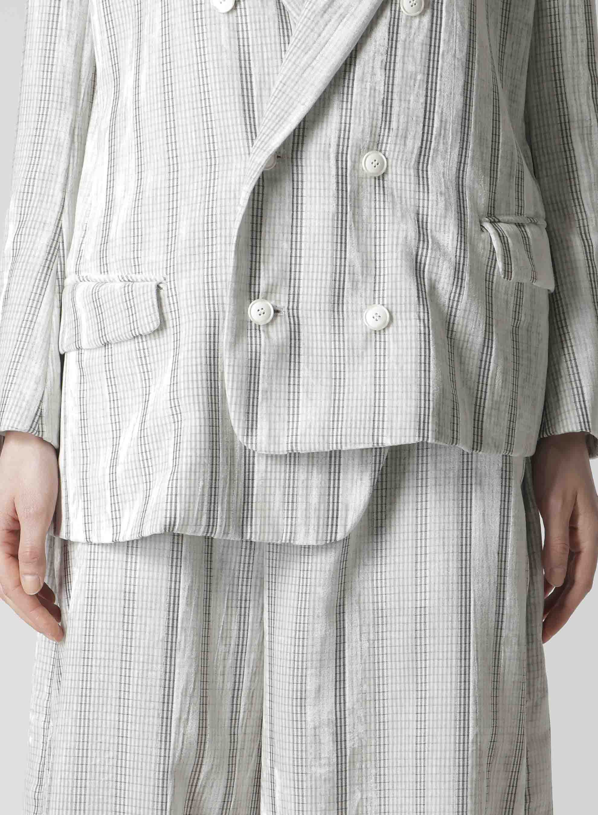 OPAL FINISHING VELVET ASYMMETRY DOUBLE B JACKET