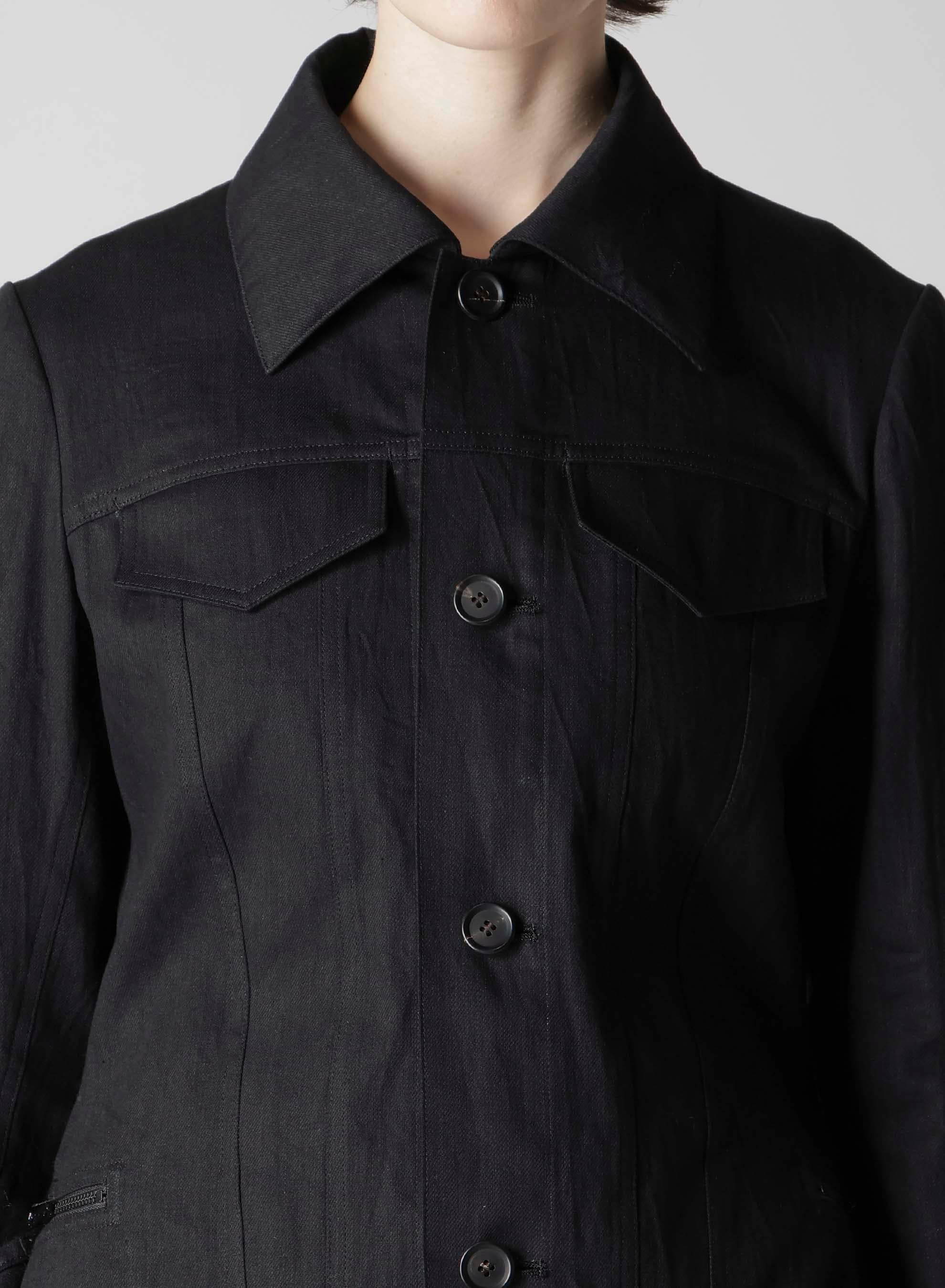 8oz DENIM SIDE ZIP JACKET