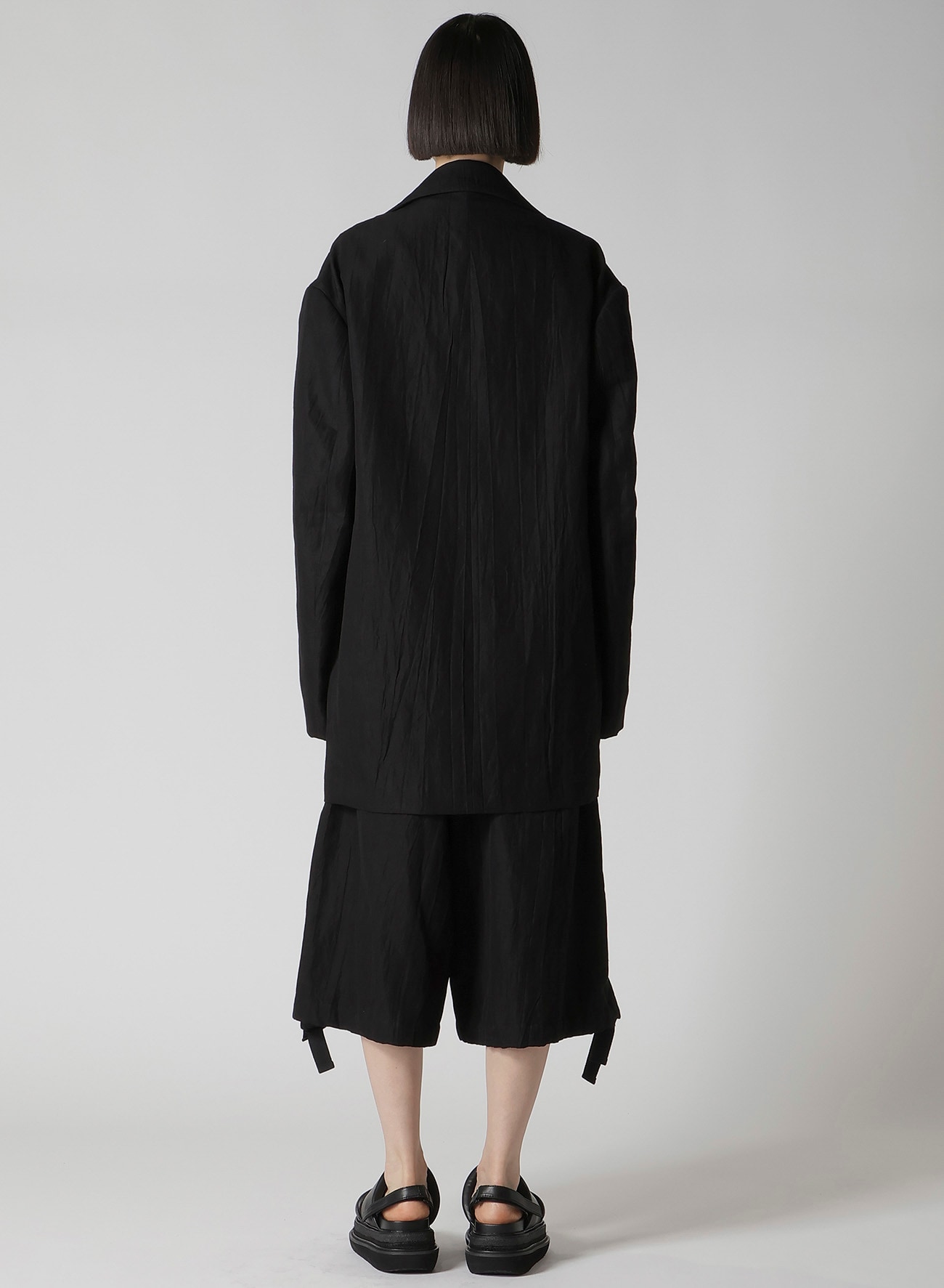 MIXED WEAVE TWILL OVERSIZED JACKET