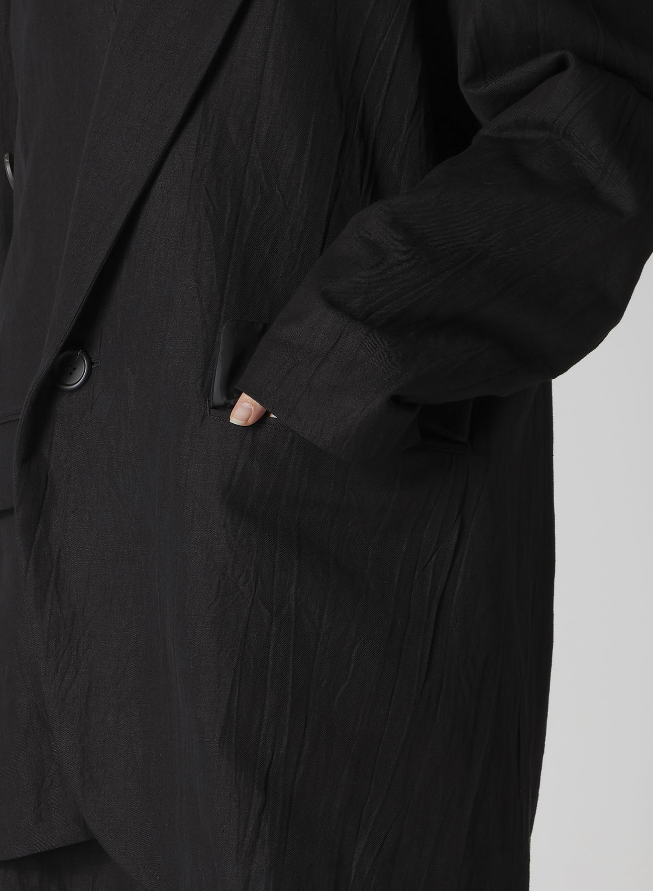 MIXED WEAVE TWILL OVERSIZED JACKET