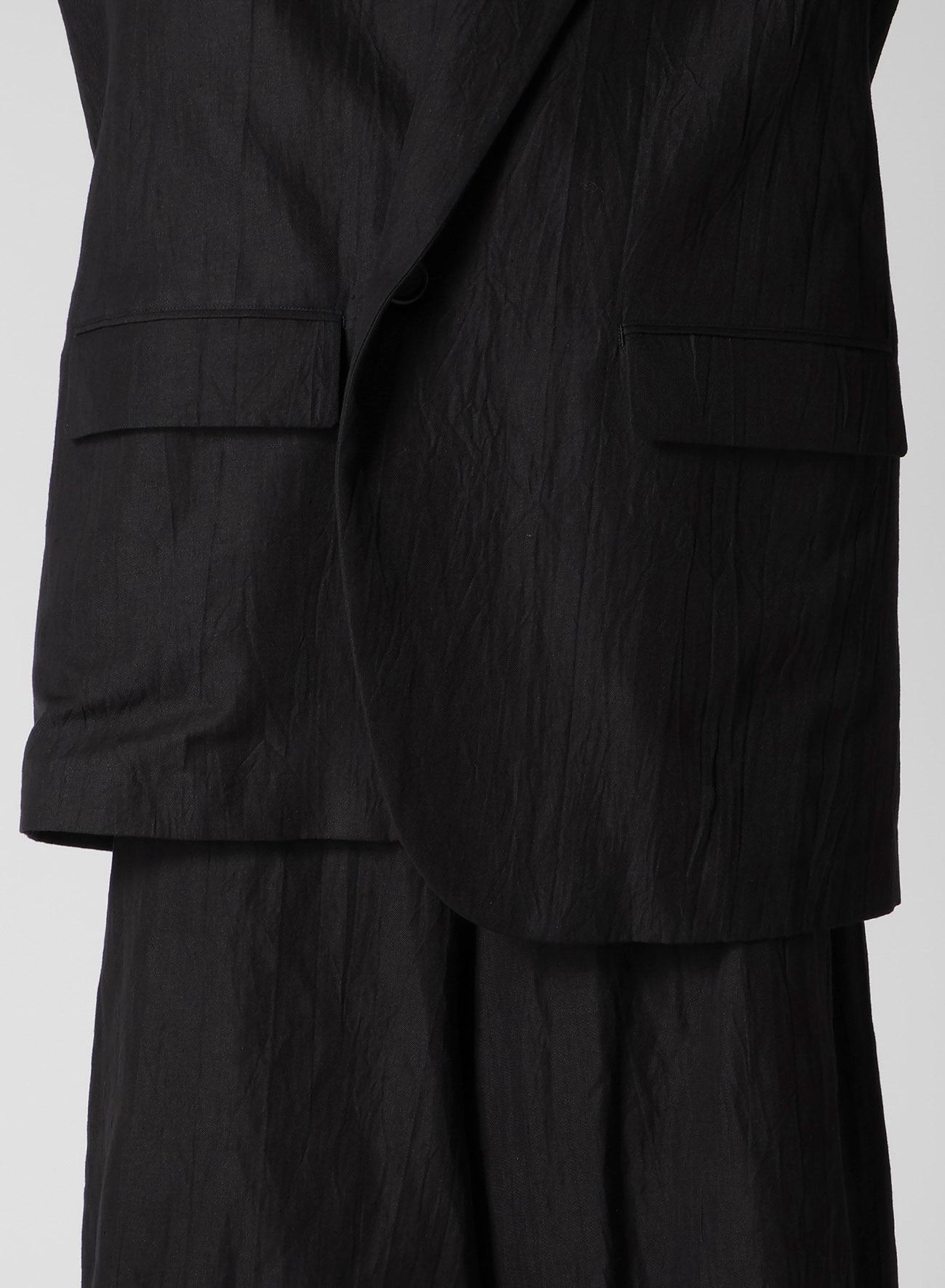 MIXED WEAVE TWILL OVERSIZED JACKET