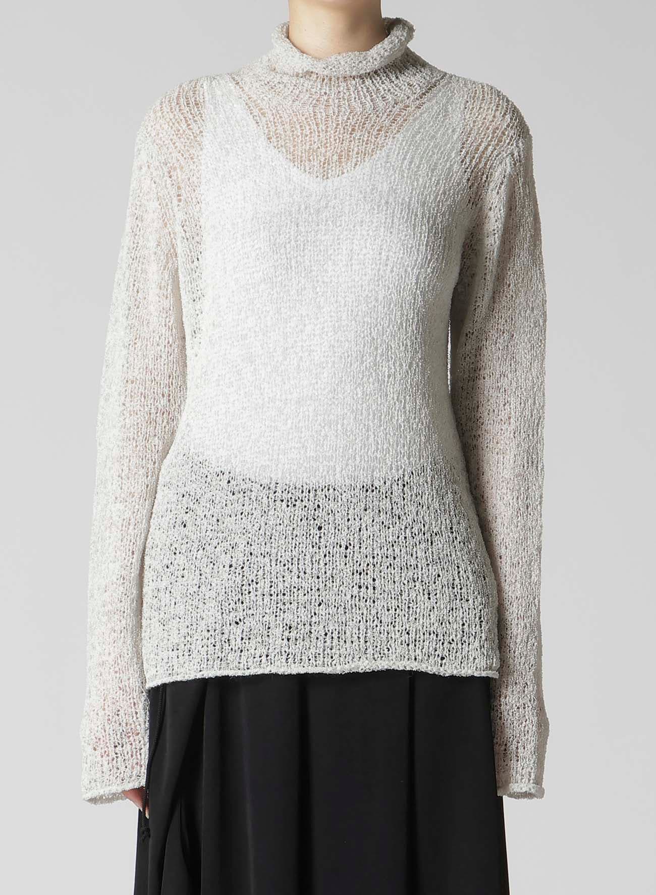 SUMMER KNIT HIGH NECK TOP