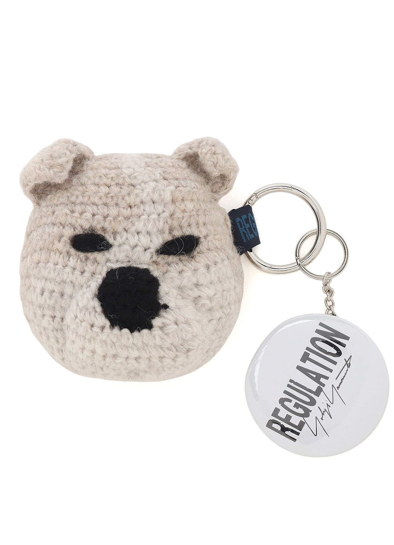 COMBINATION KNITTED KEY CHARM WITH MIRROR