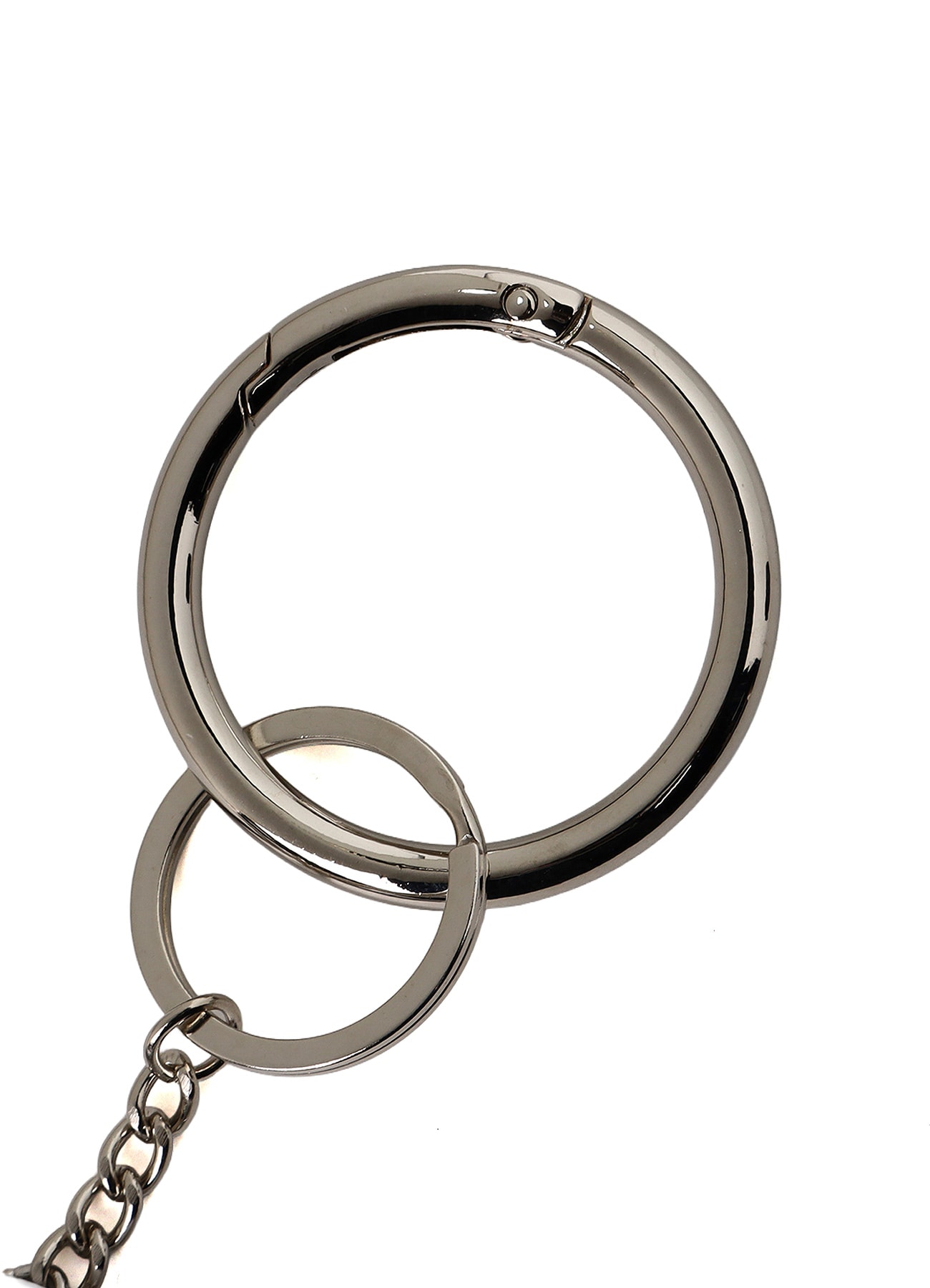 COMBINATION KNITTED KEY CHARM WITH MIRROR