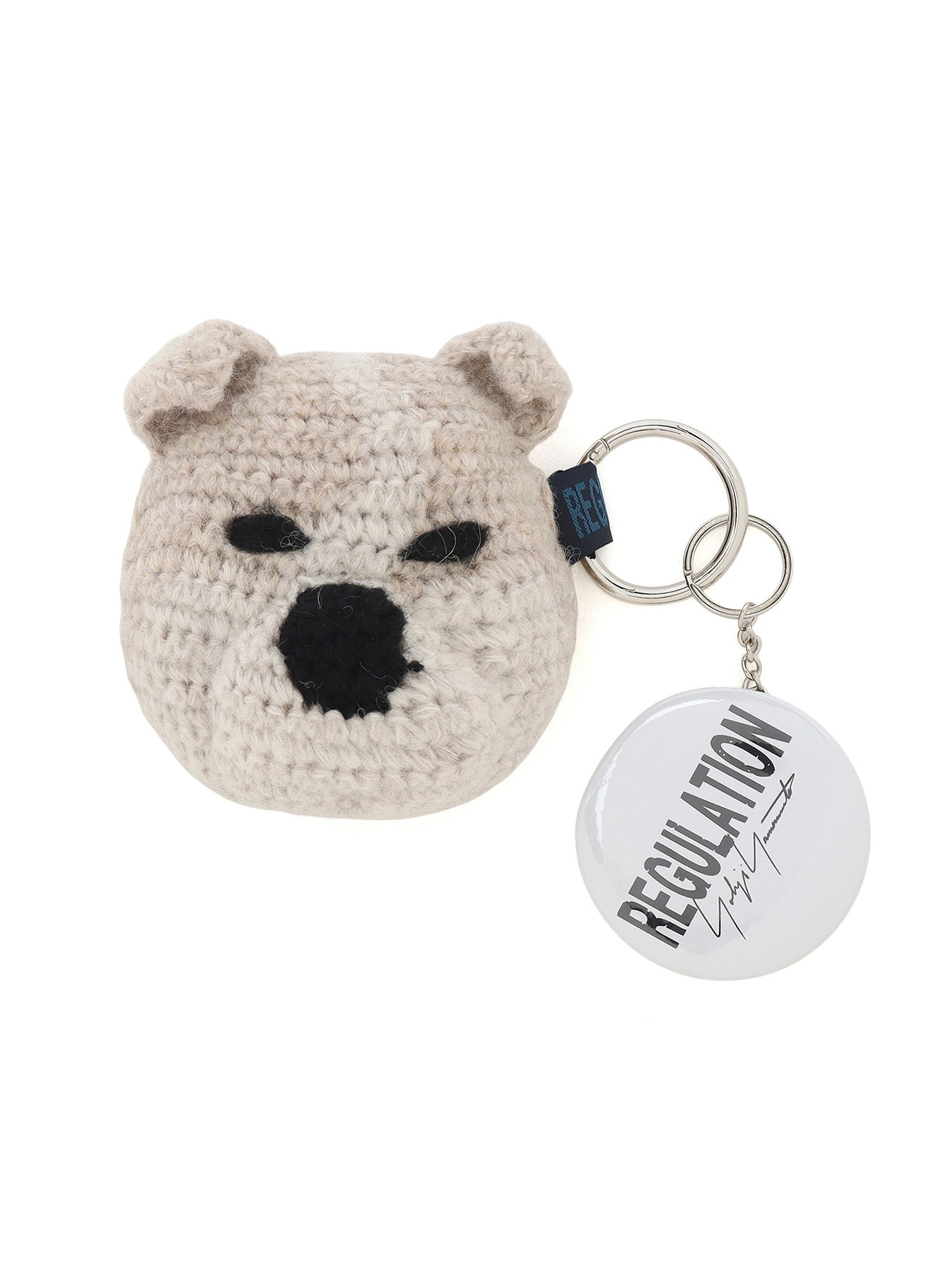 COMBINATION KNITTED KEY CHARM WITH MIRROR