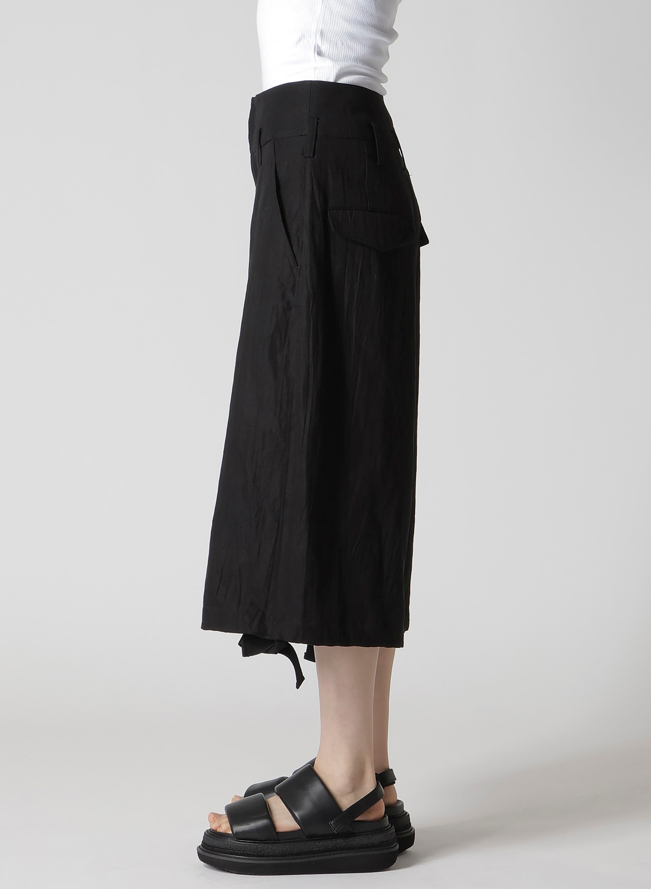 MIXED WEAVE TWILL BERMUDA PANTS