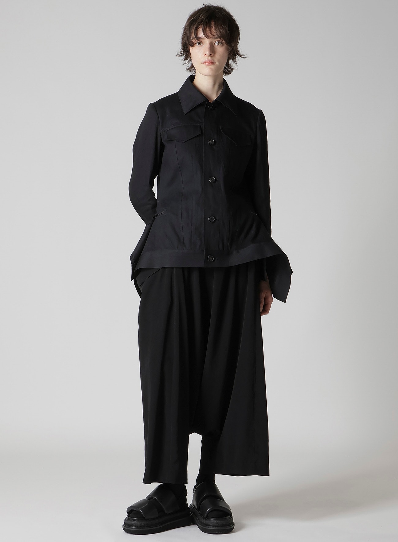 TA/PE CREPE DE CHINE BIG POCKET SAROUEL PANTS