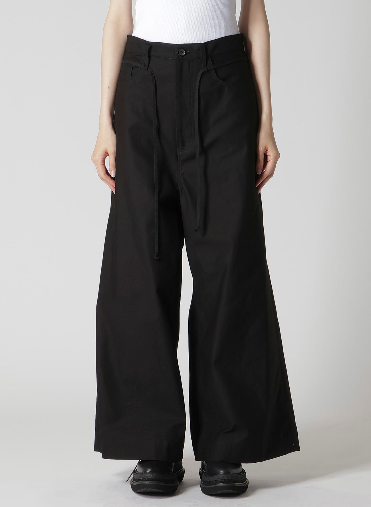 MILITARY BACKSIDE SATIN DOUBLE LOOP D PANTS