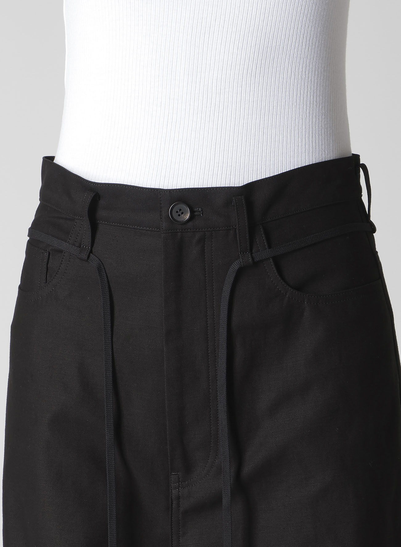 MILITARY BACKSIDE SATIN DOUBLE LOOP D PANTS