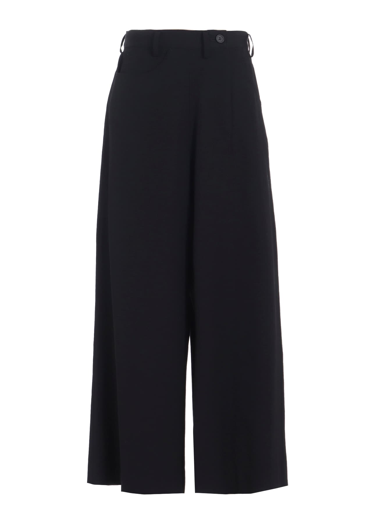 GABARDINE ASYMMETRY BAGGY PANTS