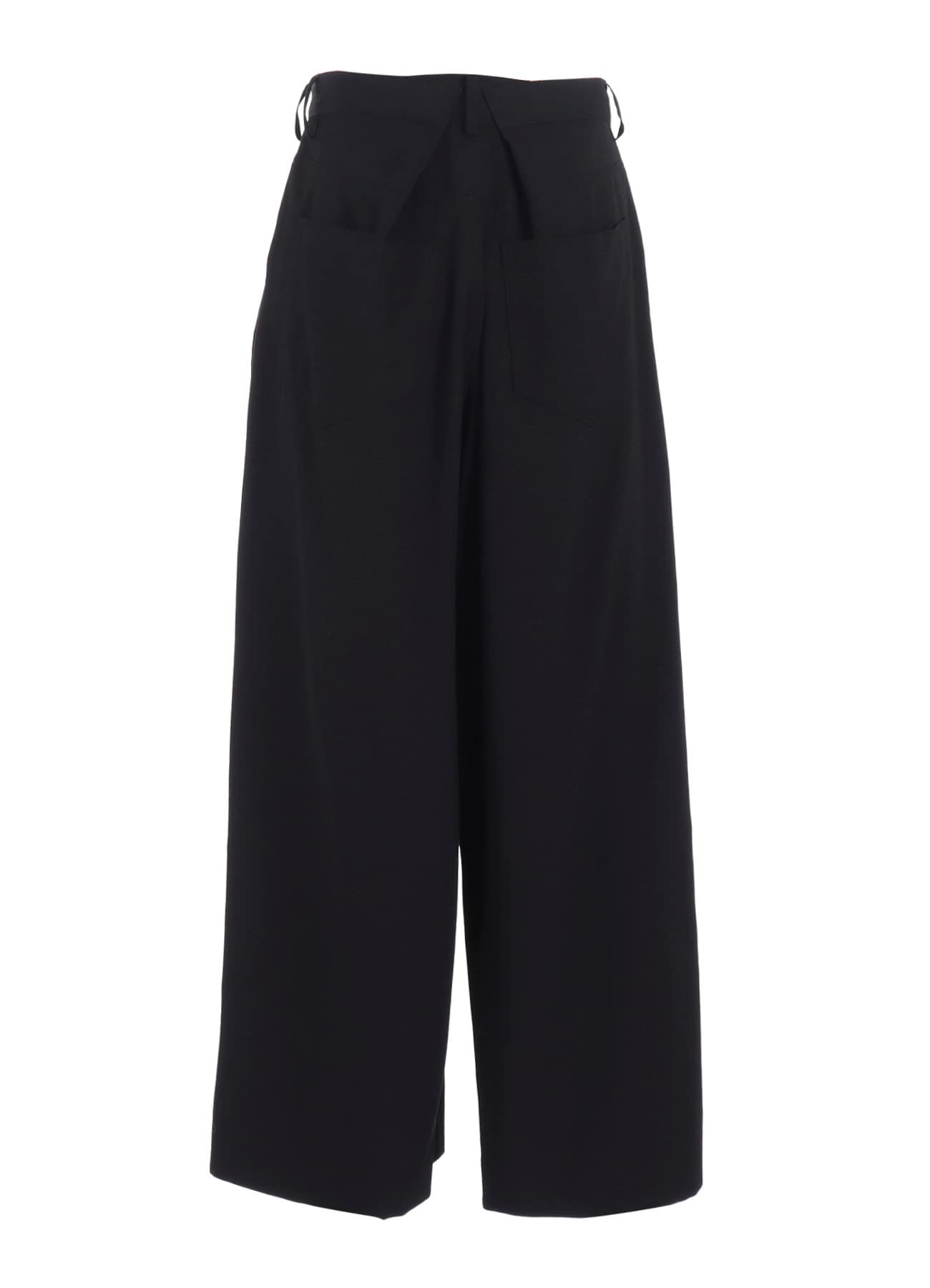 GABARDINE ASYMMETRY BAGGY PANTS