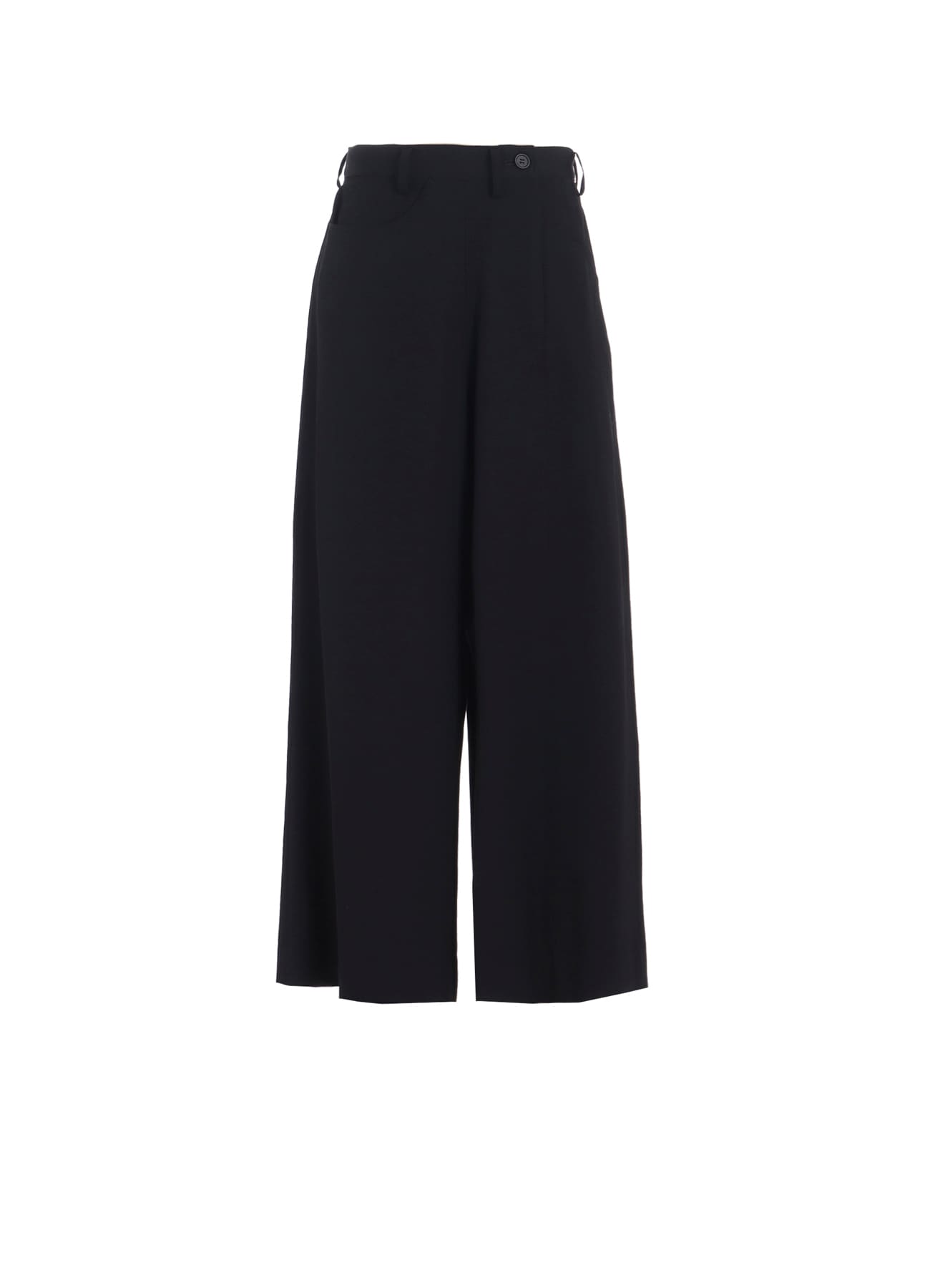 GABARDINE ASYMMETRY BAGGY PANTS