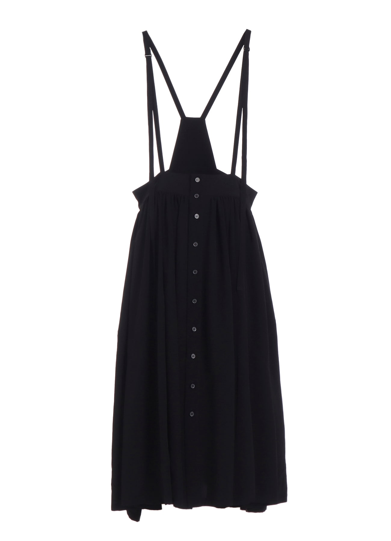 TA/PE CREPE DE CHINE FRONT BUTTON SUSPENDER SKIRT
