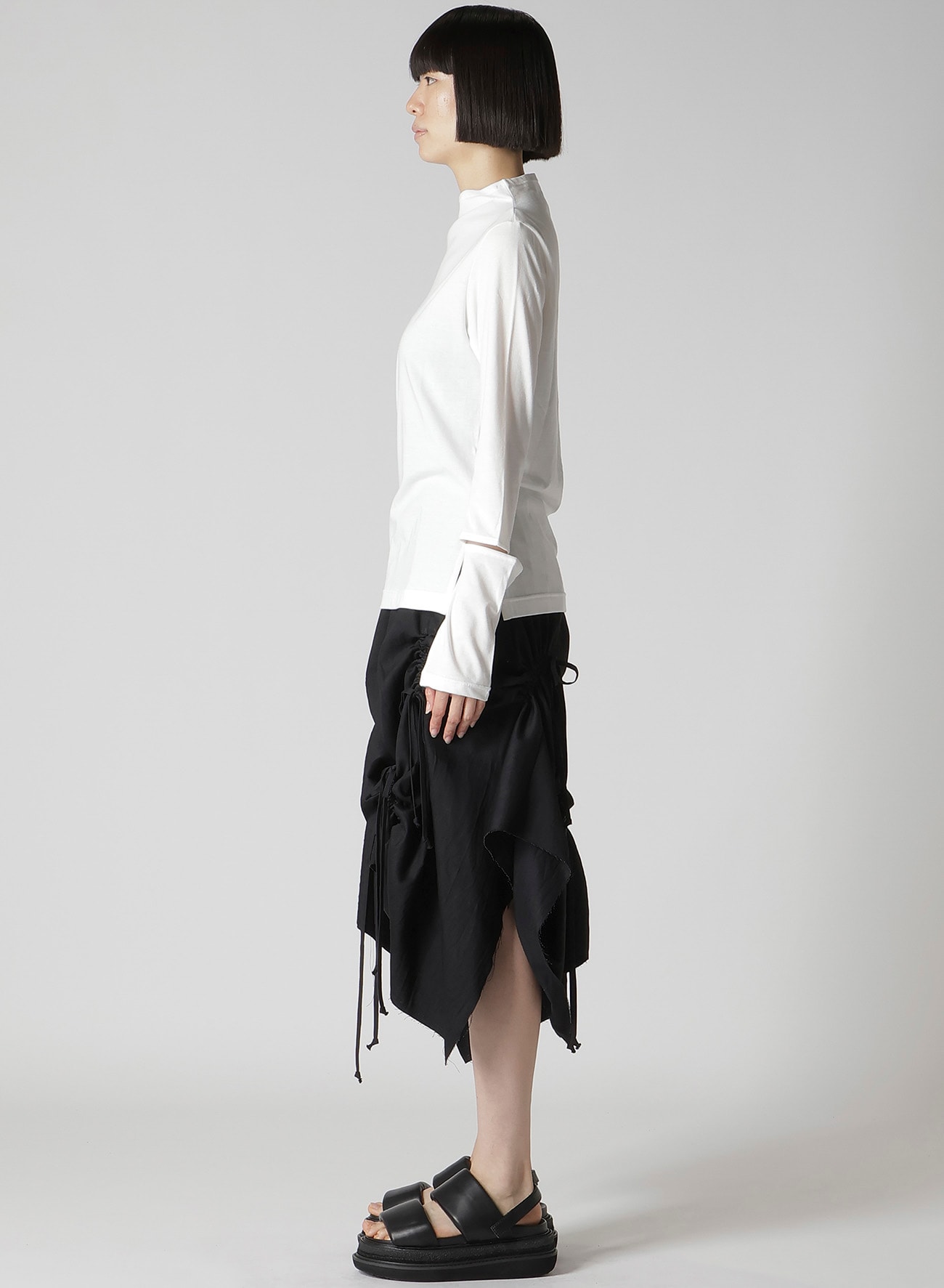 COTTON SINGLE JERSEY SLIT DETAIL T