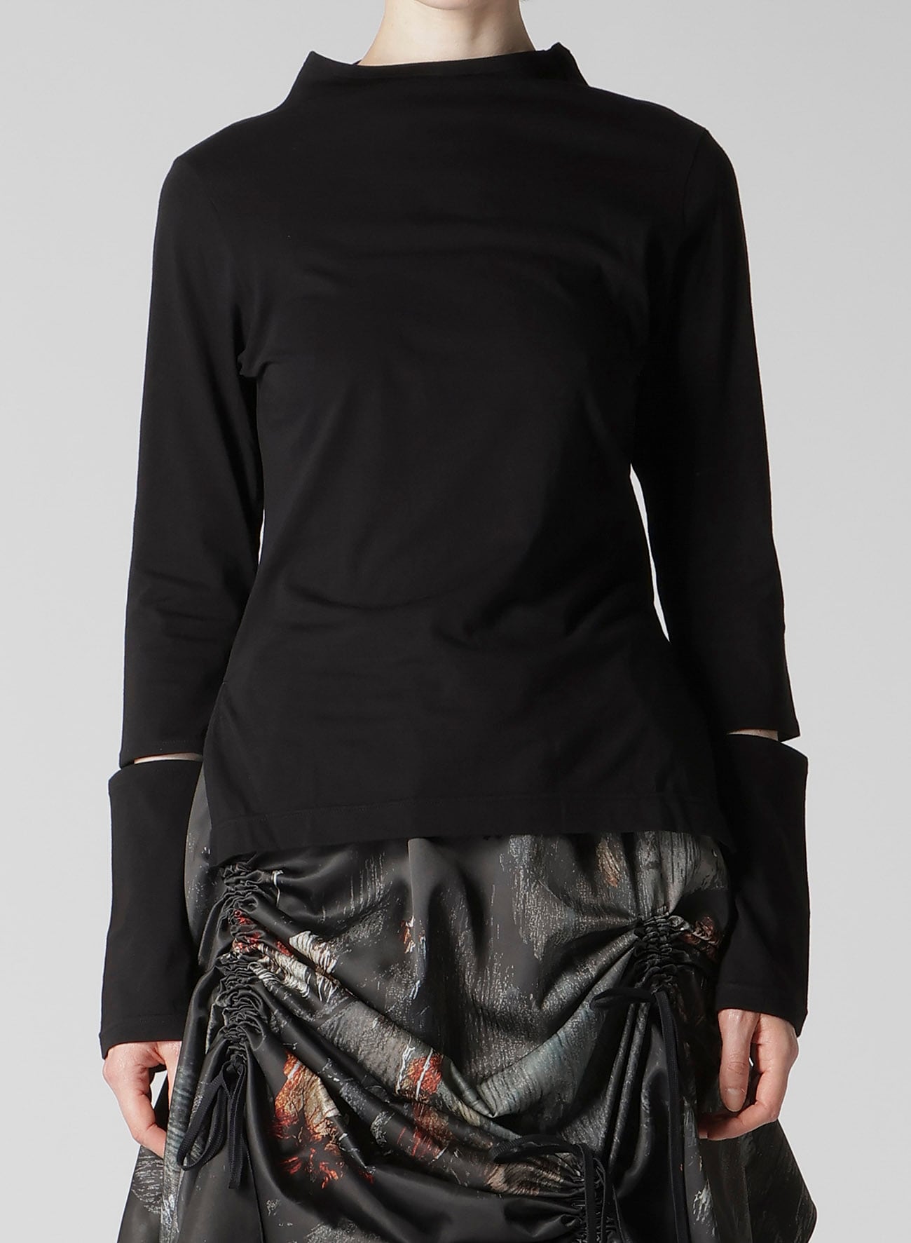 COTTON SINGLE JERSEY SLIT DETAIL T