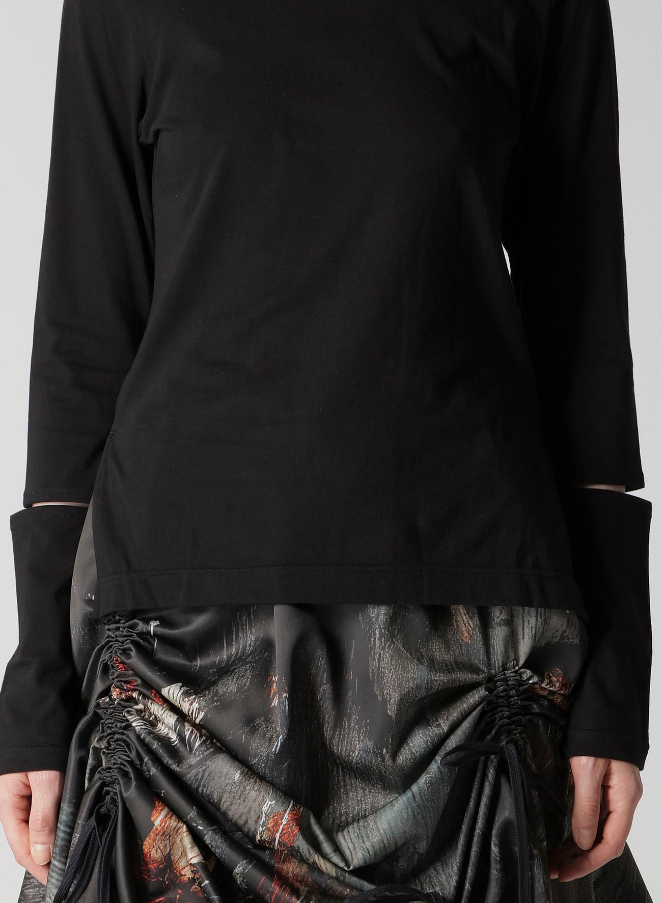 COTTON SINGLE JERSEY SLIT DETAIL T