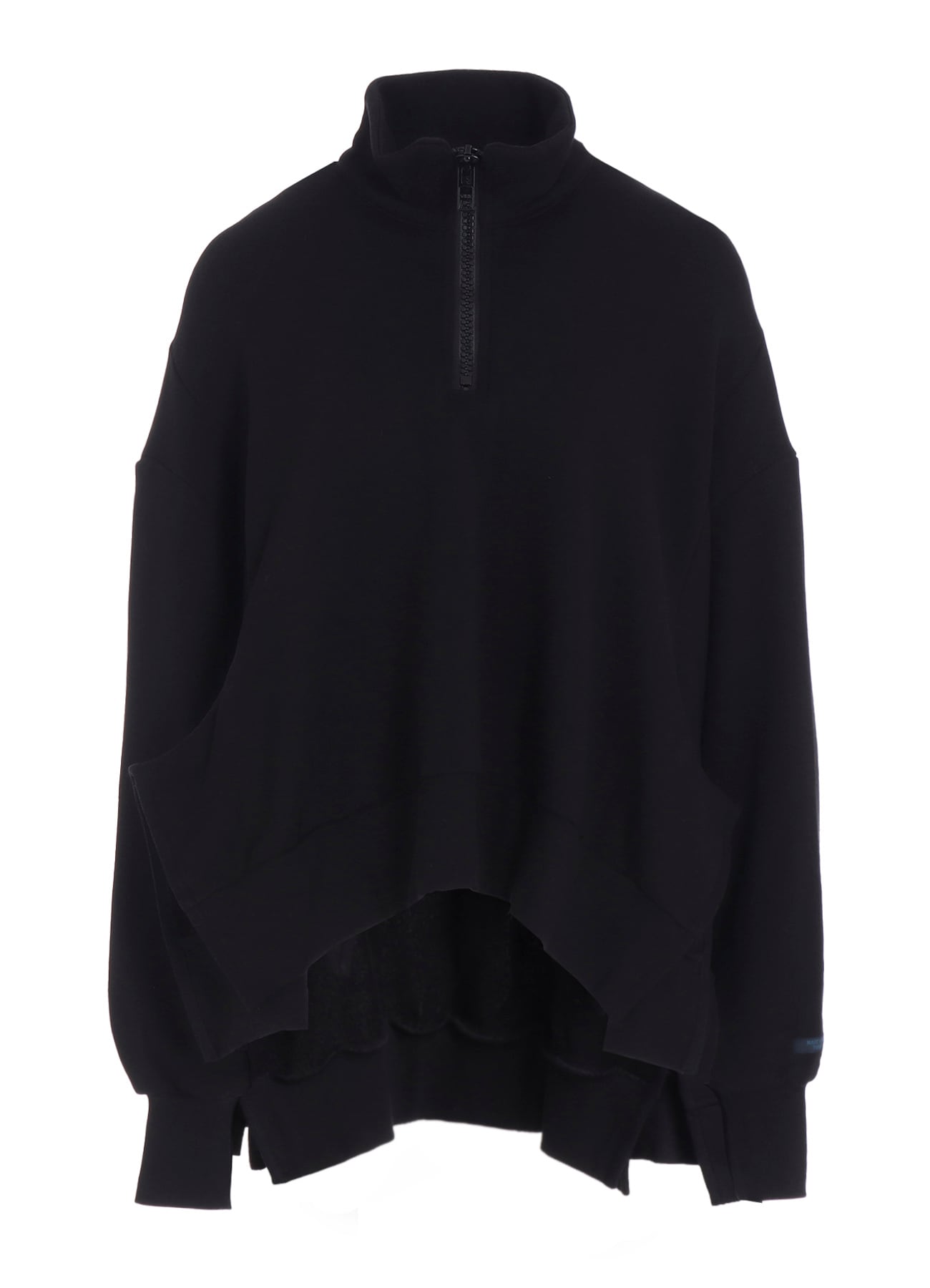 Liy/C FRENCH TERRY FLARED HALF-ZIP PULLOVER
