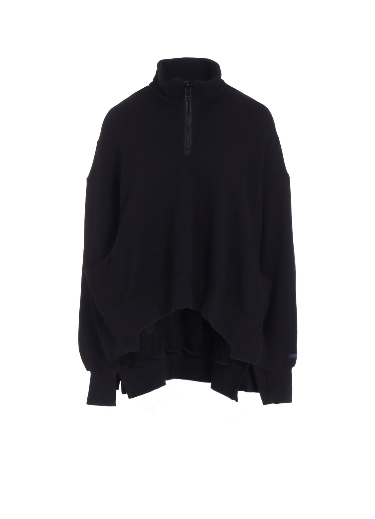 Liy/C FRENCH TERRY FLARED HALF-ZIP PULLOVER