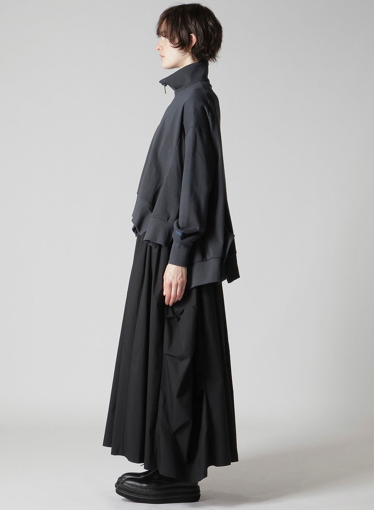 HEAVY WEIGHT FRENCH TERRY FLARED HALF-ZIP PULLOVER