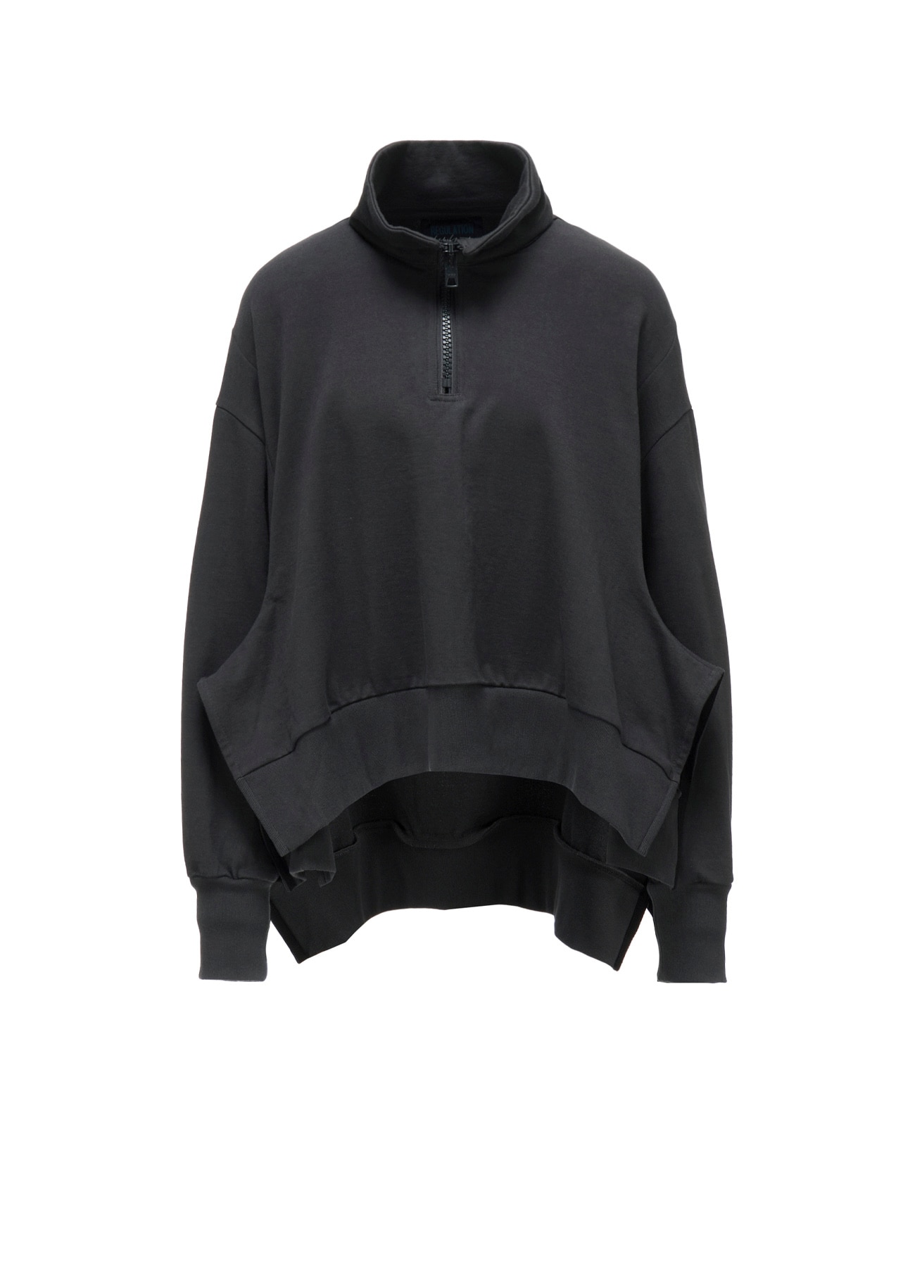 HEAVY WEIGHT FRENCH TERRY FLARED HALF-ZIP PULLOVER