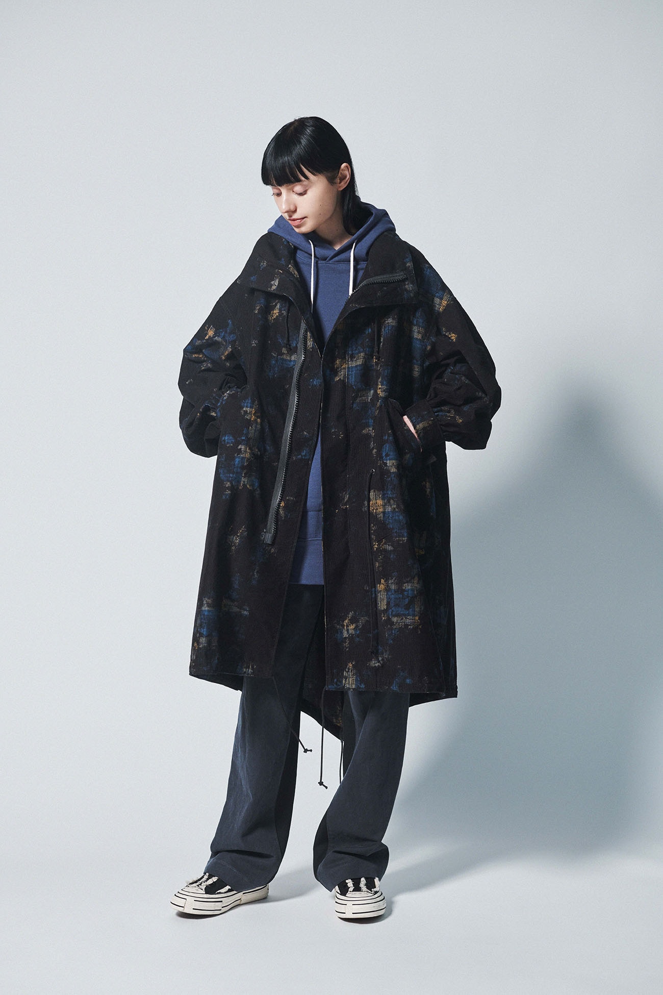 GAUZE FLEECY LINING R-HOODIE SWEAT