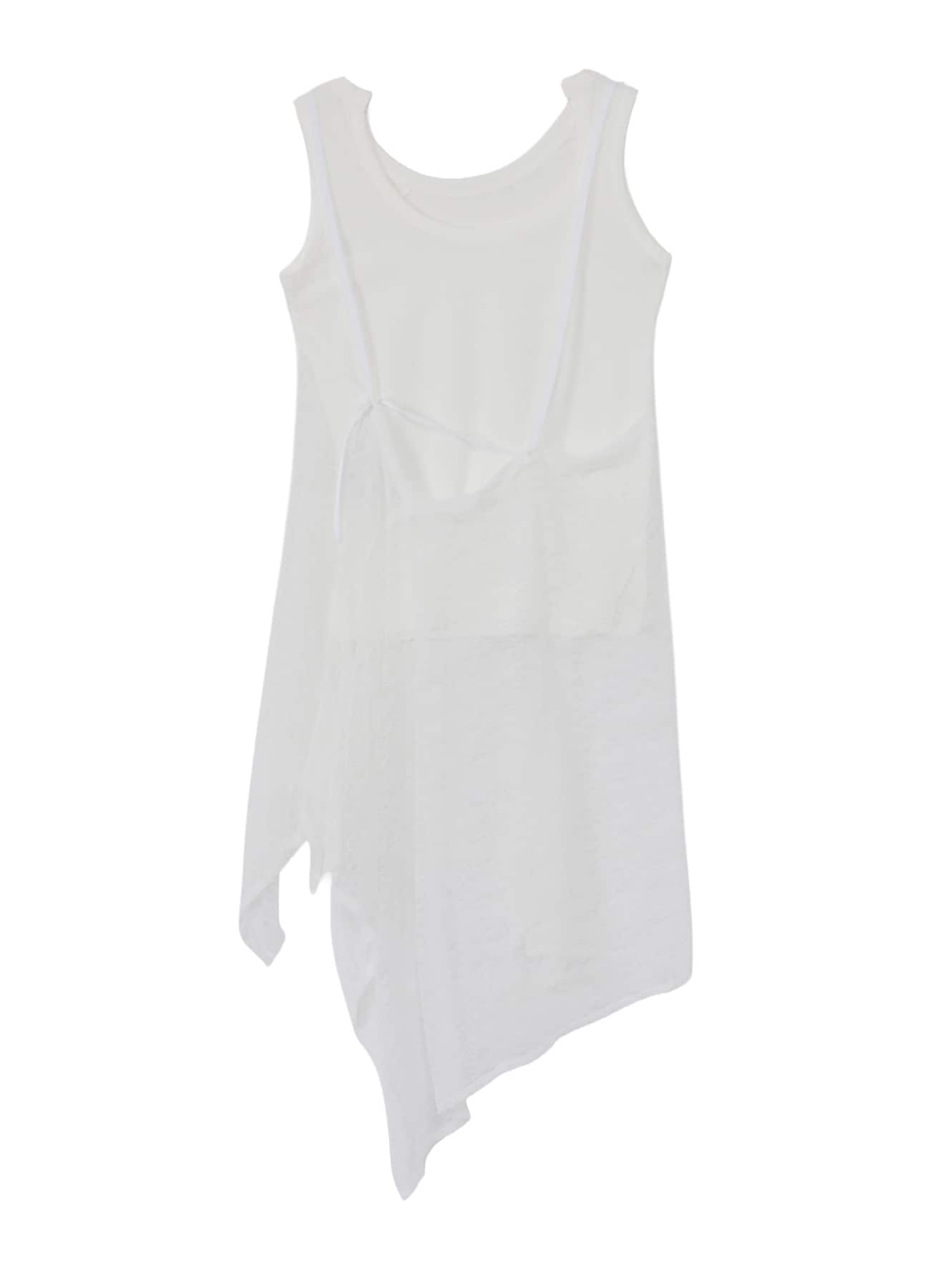COTTON SINGLE JERSEY LACE TANK TOP