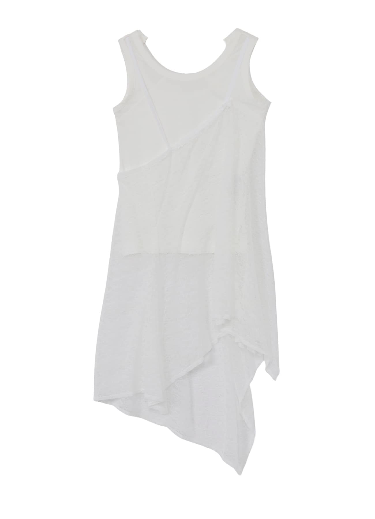 COTTON SINGLE JERSEY LACE TANK TOP