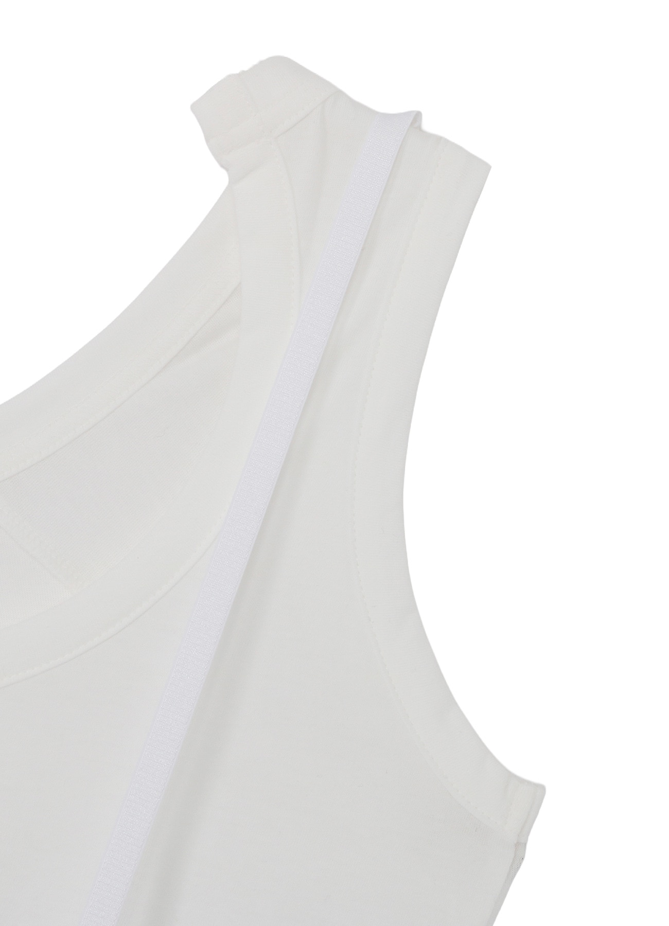 COTTON SINGLE JERSEY LACE TANK TOP