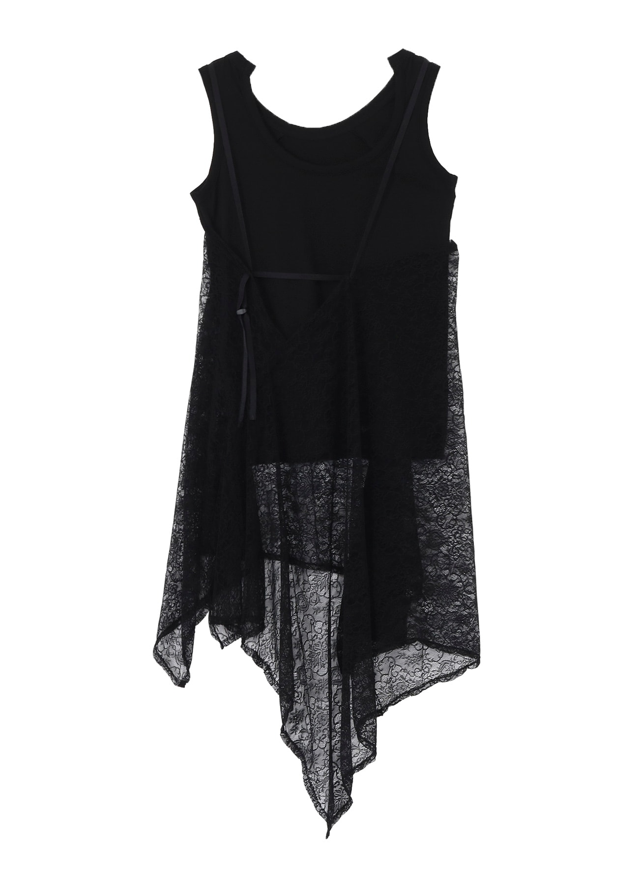 COTTON SINGLE JERSEY LACE TANK TOP