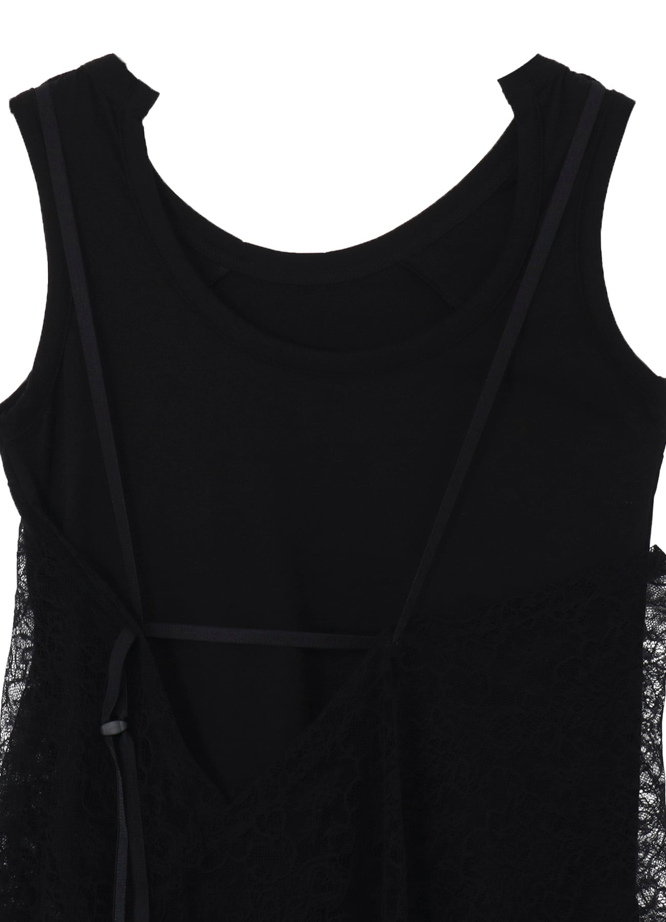 COTTON SINGLE JERSEY LACE TANK TOP
