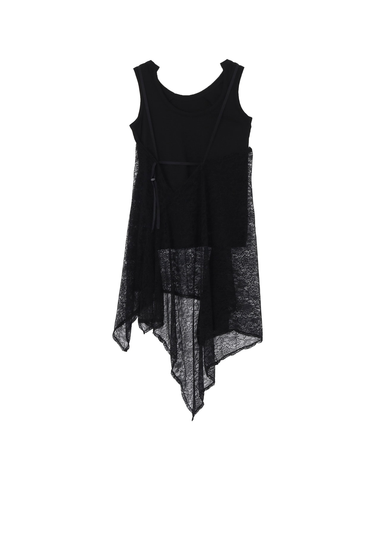 COTTON SINGLE JERSEY LACE TANK TOP