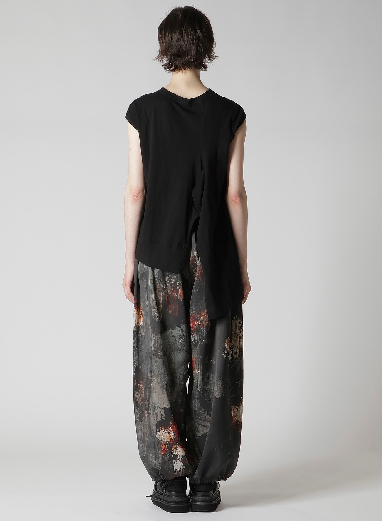 COTTON SINGLE JERSEY V TWISTED T-SHIRT