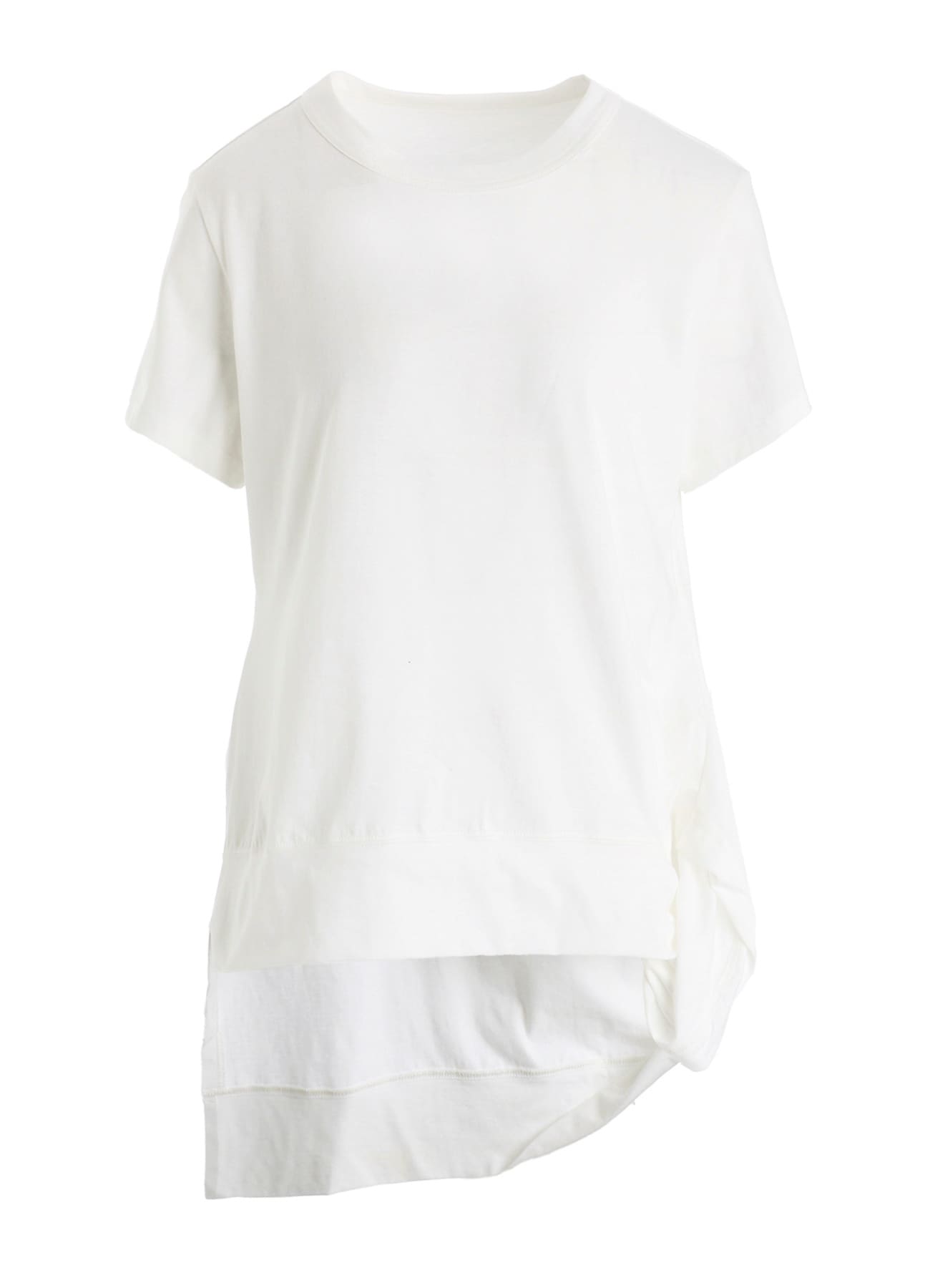 COTTON SINGLE JERSEY V TWISTED T-SHIRT
