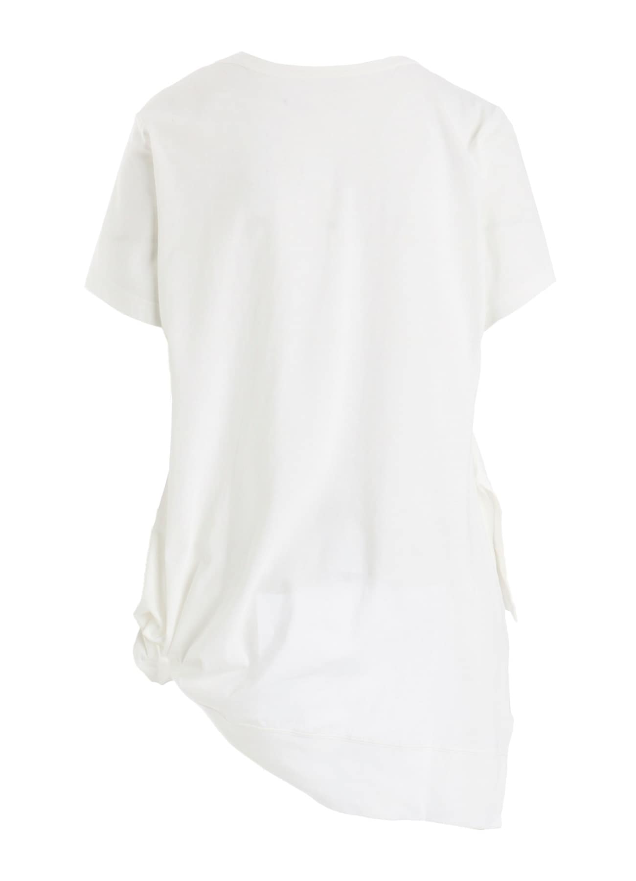 COTTON SINGLE JERSEY V TWISTED T-SHIRT
