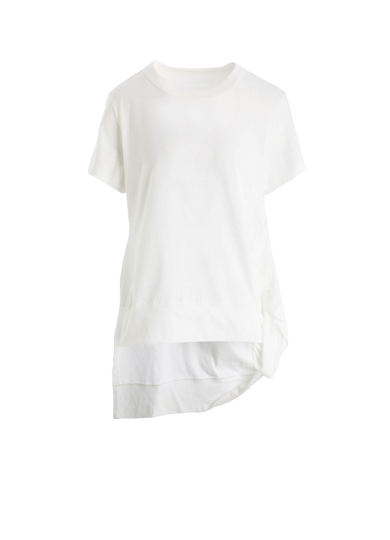 COTTON SINGLE JERSEY V TWISTED T-SHIRT