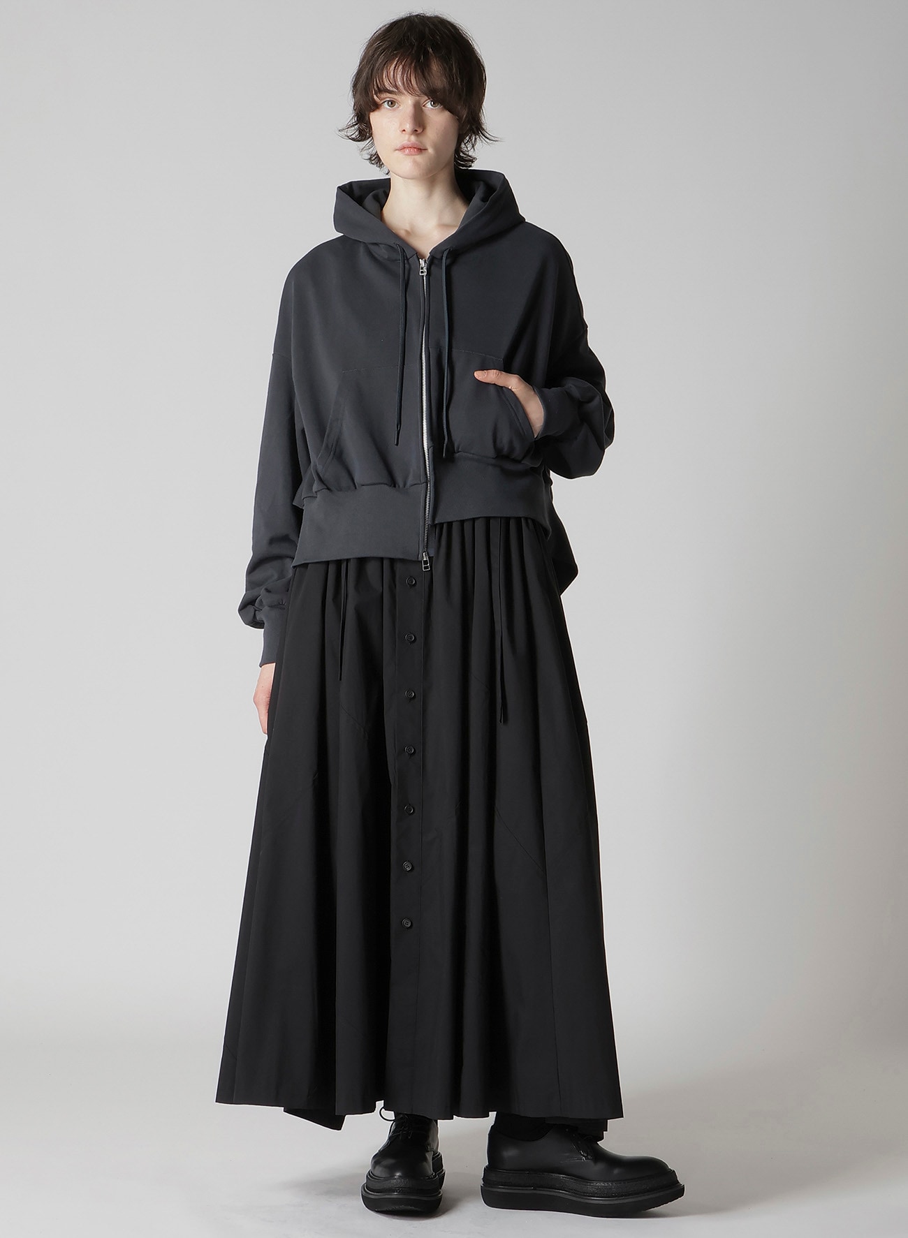HEAVY WEIGHT FRENCH TERRY UNBALANCED HOODIE