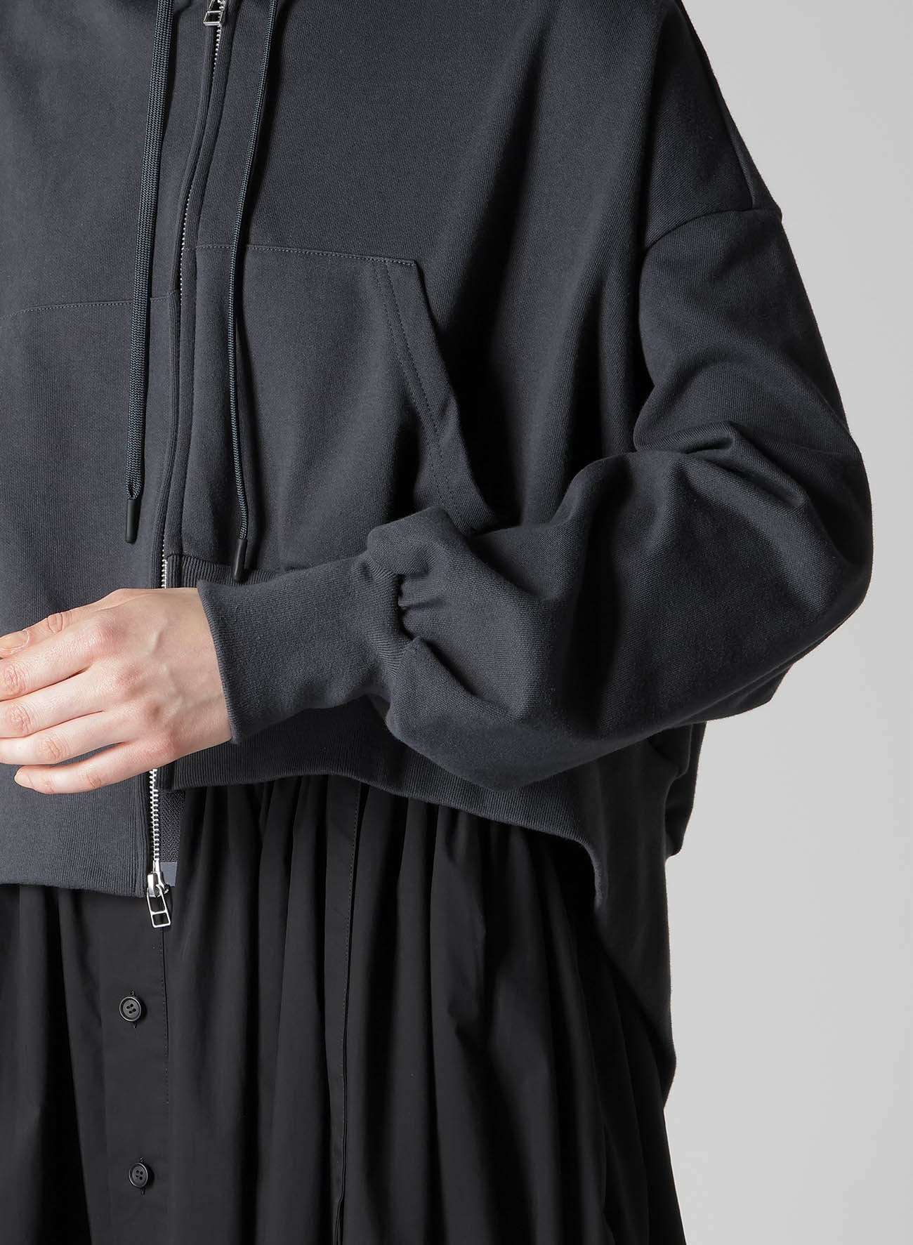 HEAVY WEIGHT FRENCH TERRY UNBALANCED HOODIE